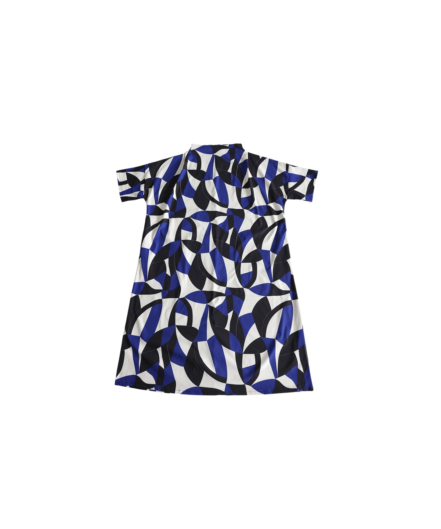 Geometric Pattern Turtleneck Dress Ladies