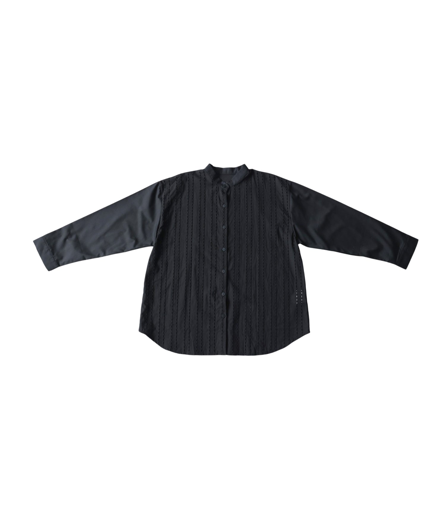 Lace-Trimmed Cotton Sheer Shirt Ladies