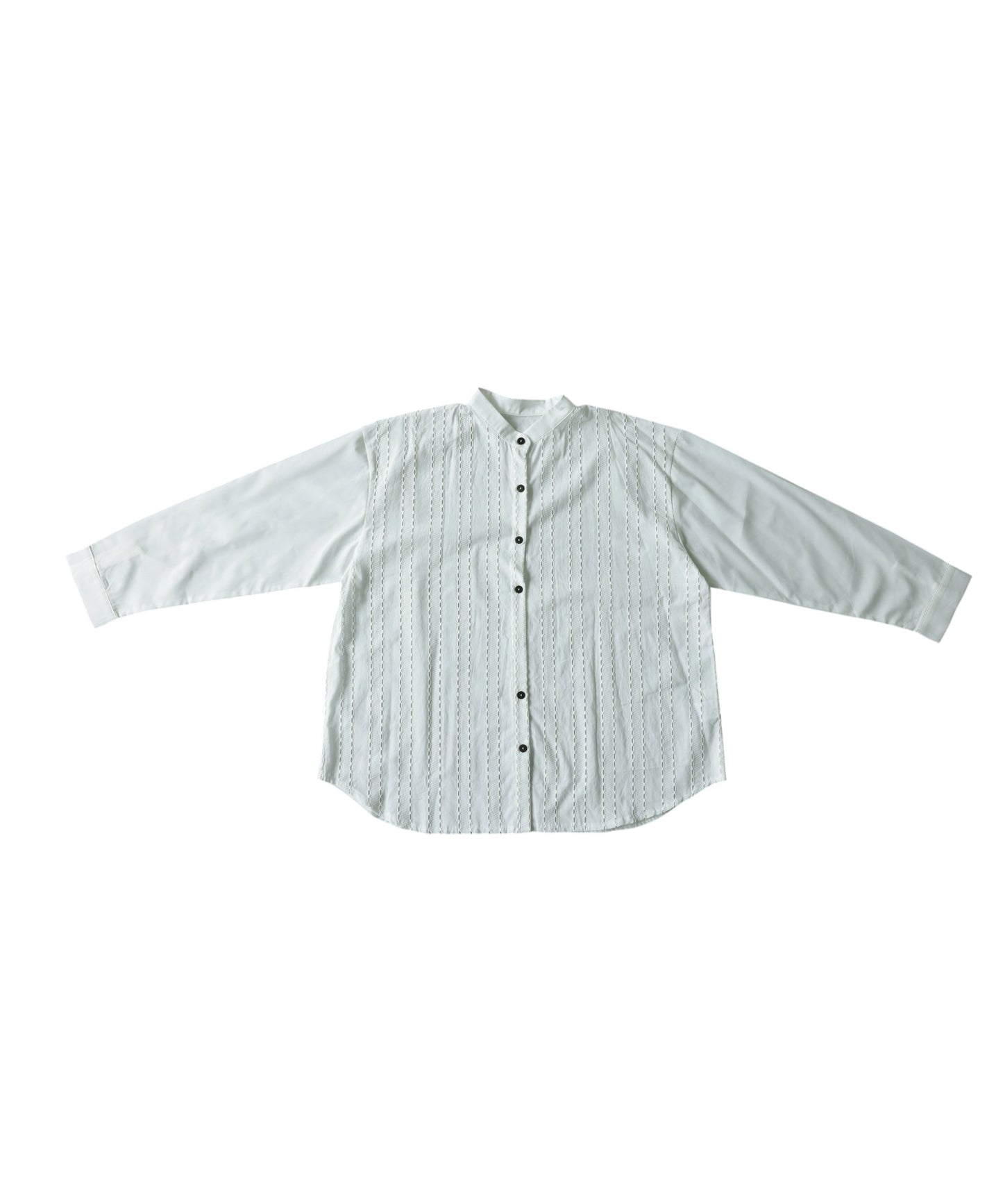 Lace-Trimmed Cotton Sheer Shirt Ladies