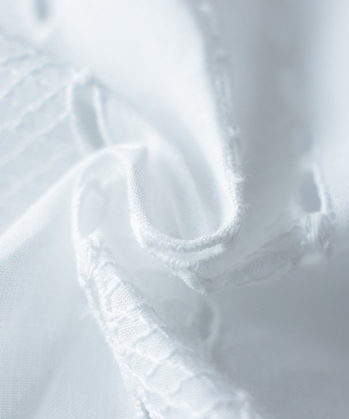 Lace-Trimmed Cotton Sheer Shirt Ladies