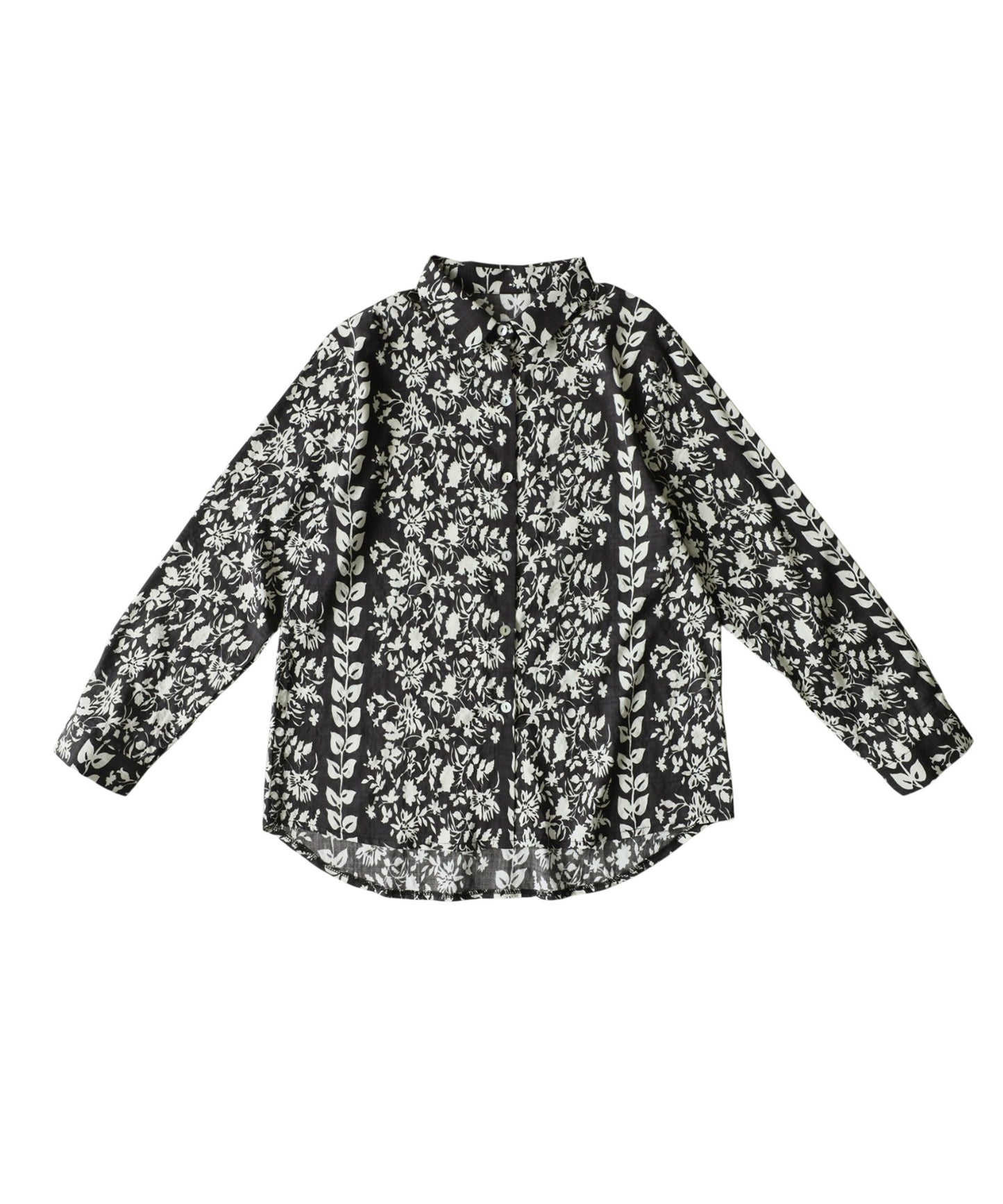 Floral And Botanical Print Sheer Shirt Ladies