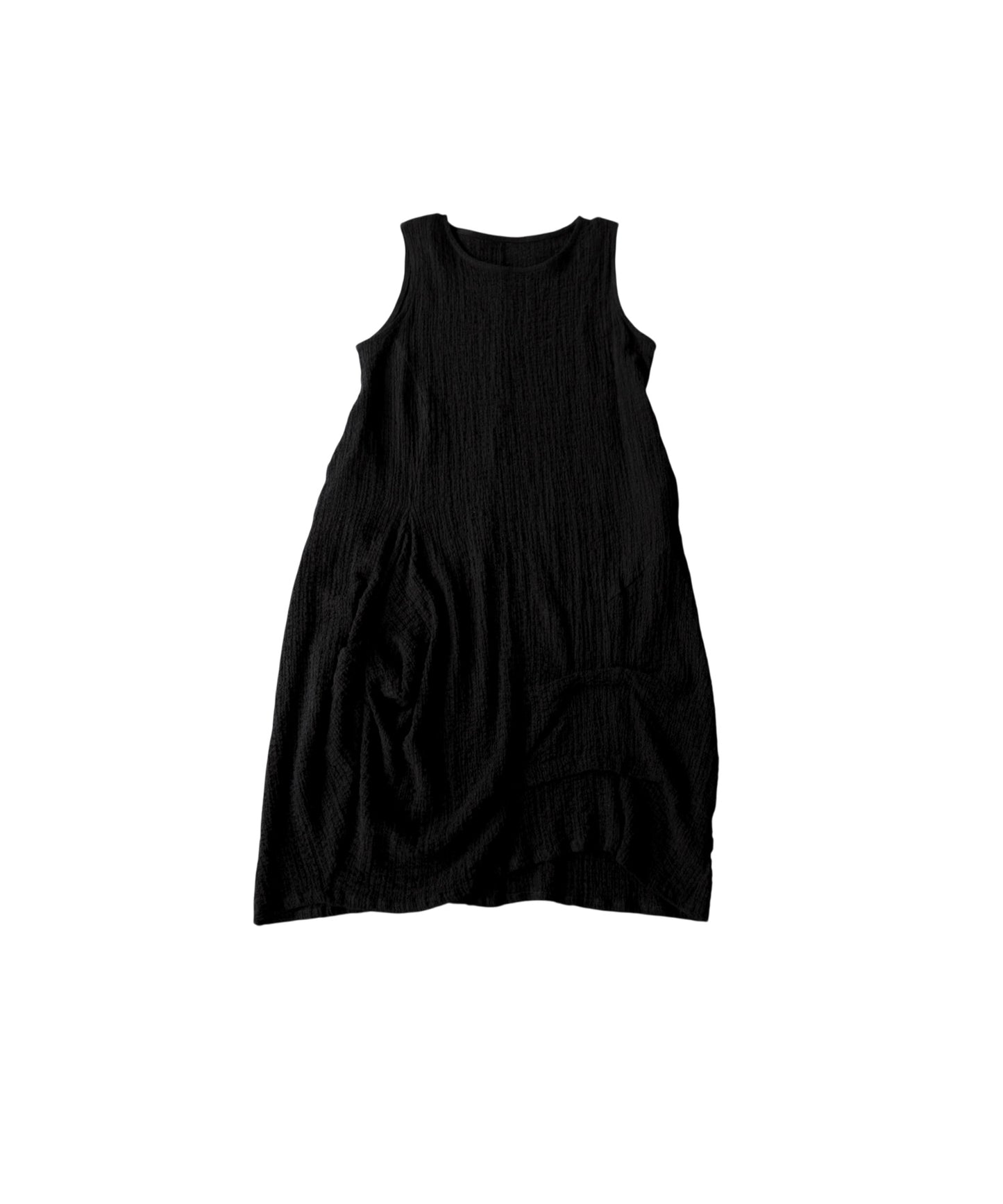 Sleeveless, Textured Fabric, Cocoon Silhouette Dress Ladies