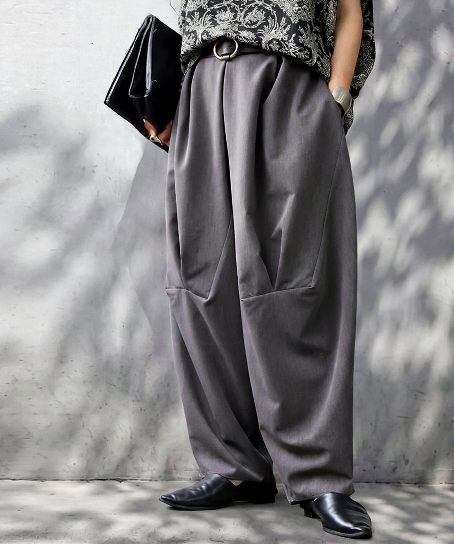 Tucked Wide-Leg Pants Ladies