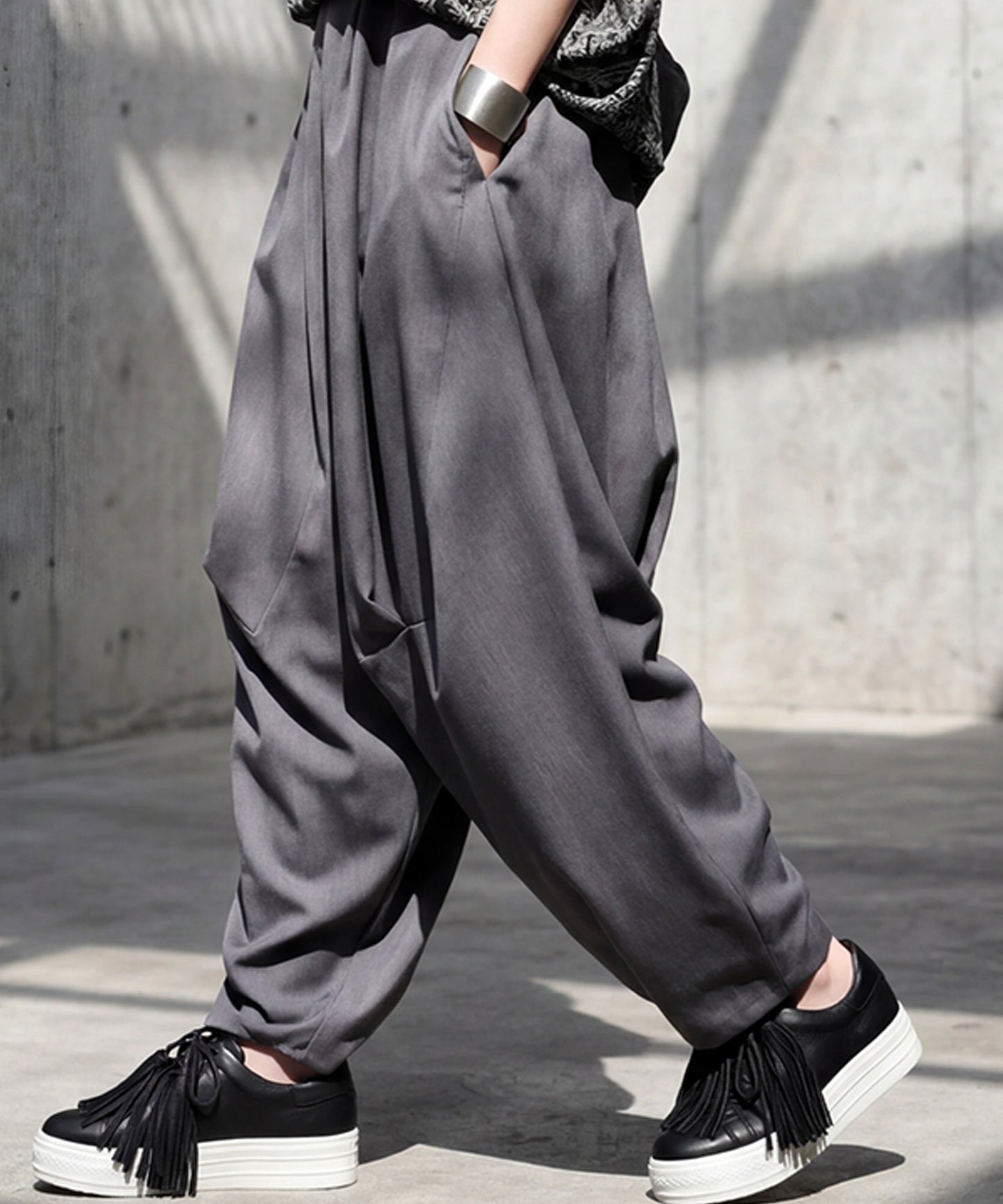 Tucked Wide-Leg Pants Ladies