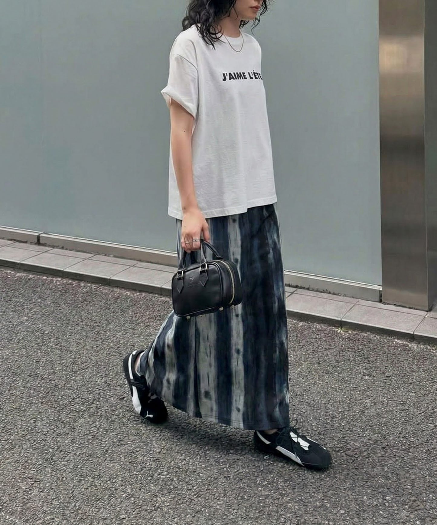 Watercolor Print Long Skirt Ladies
