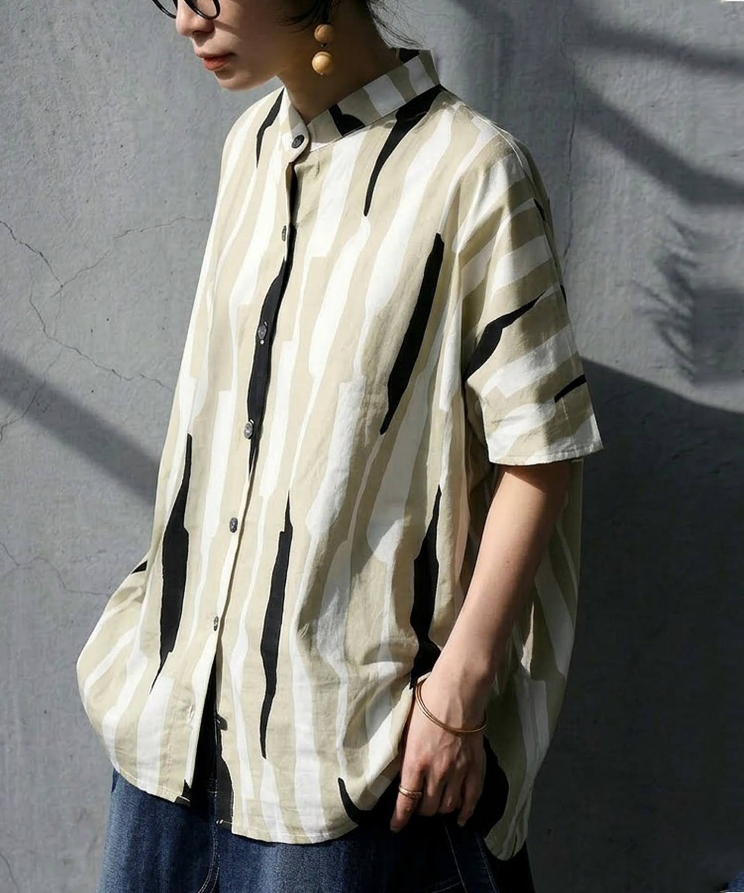 100% Cotton Striped Shirt Ladies