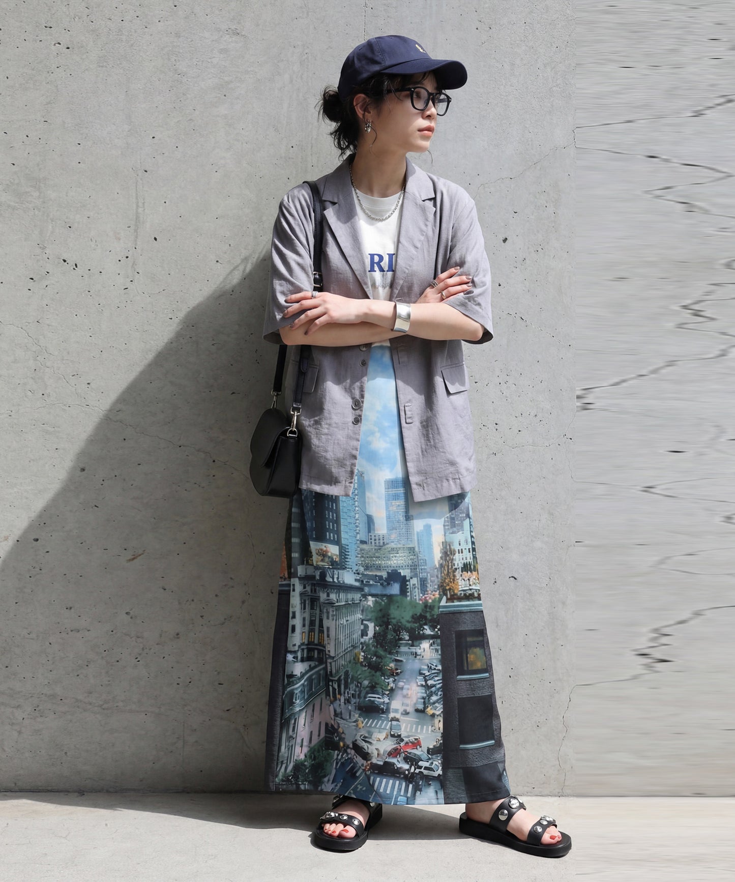 Photo Print Long Skirt Ladies