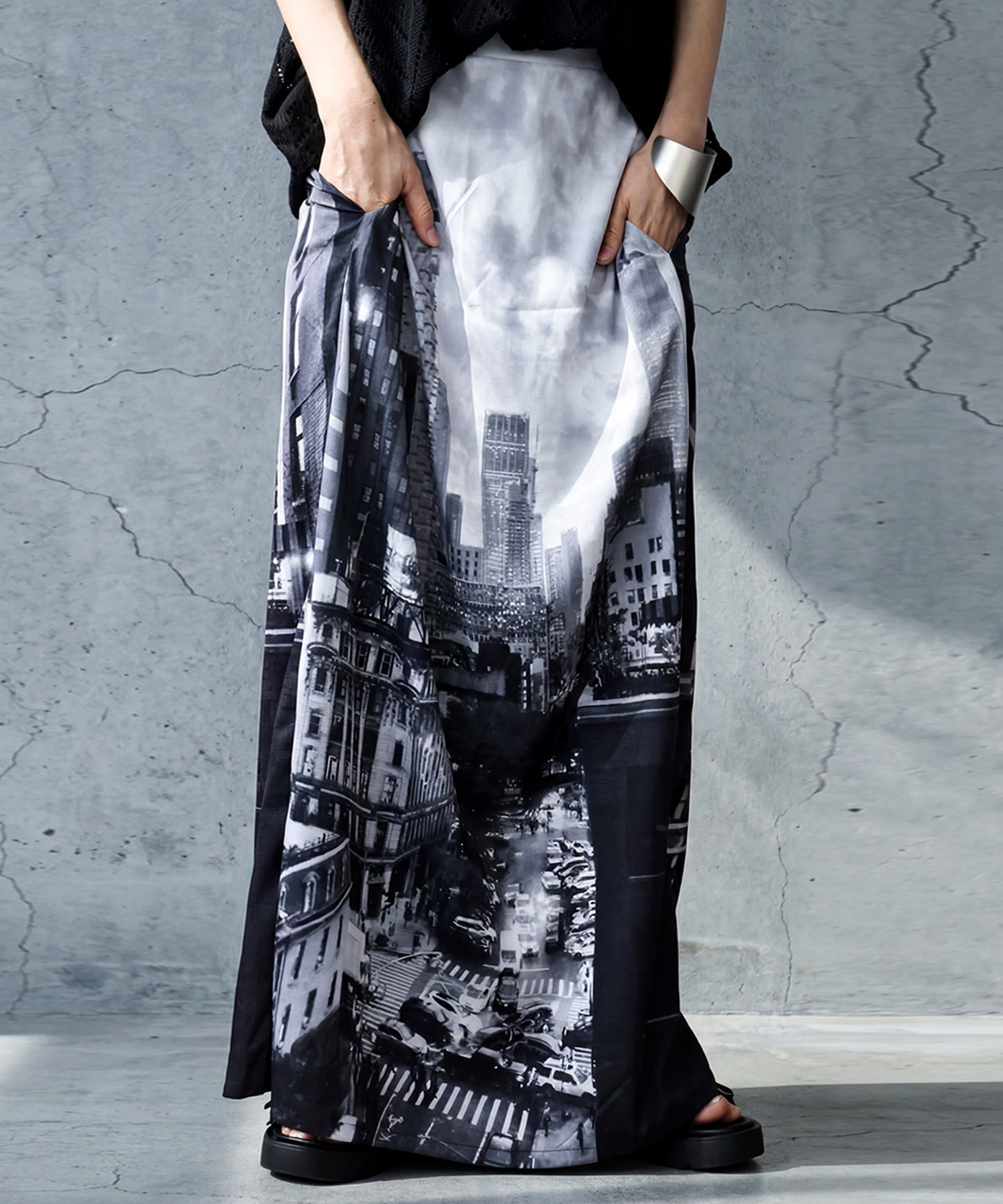 Photo Print Long Skirt Ladies