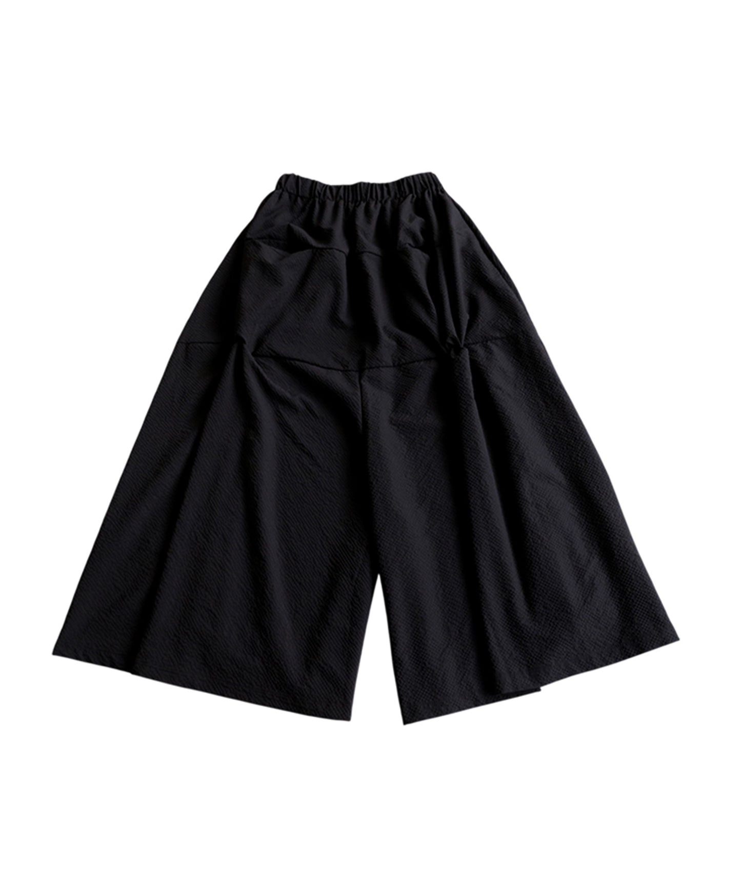 Seersucker Fabric Twisted Design Wide Pants Ladies