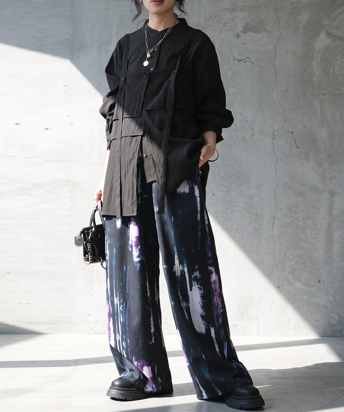 Art Print Wide Pants Ladies