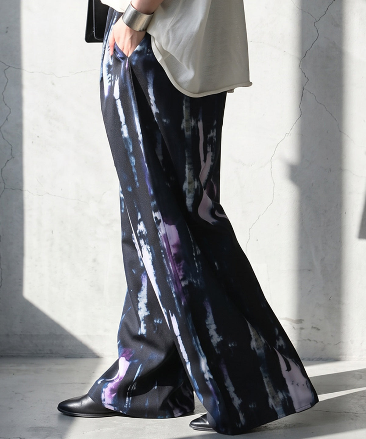 Art Print Wide Pants Ladies