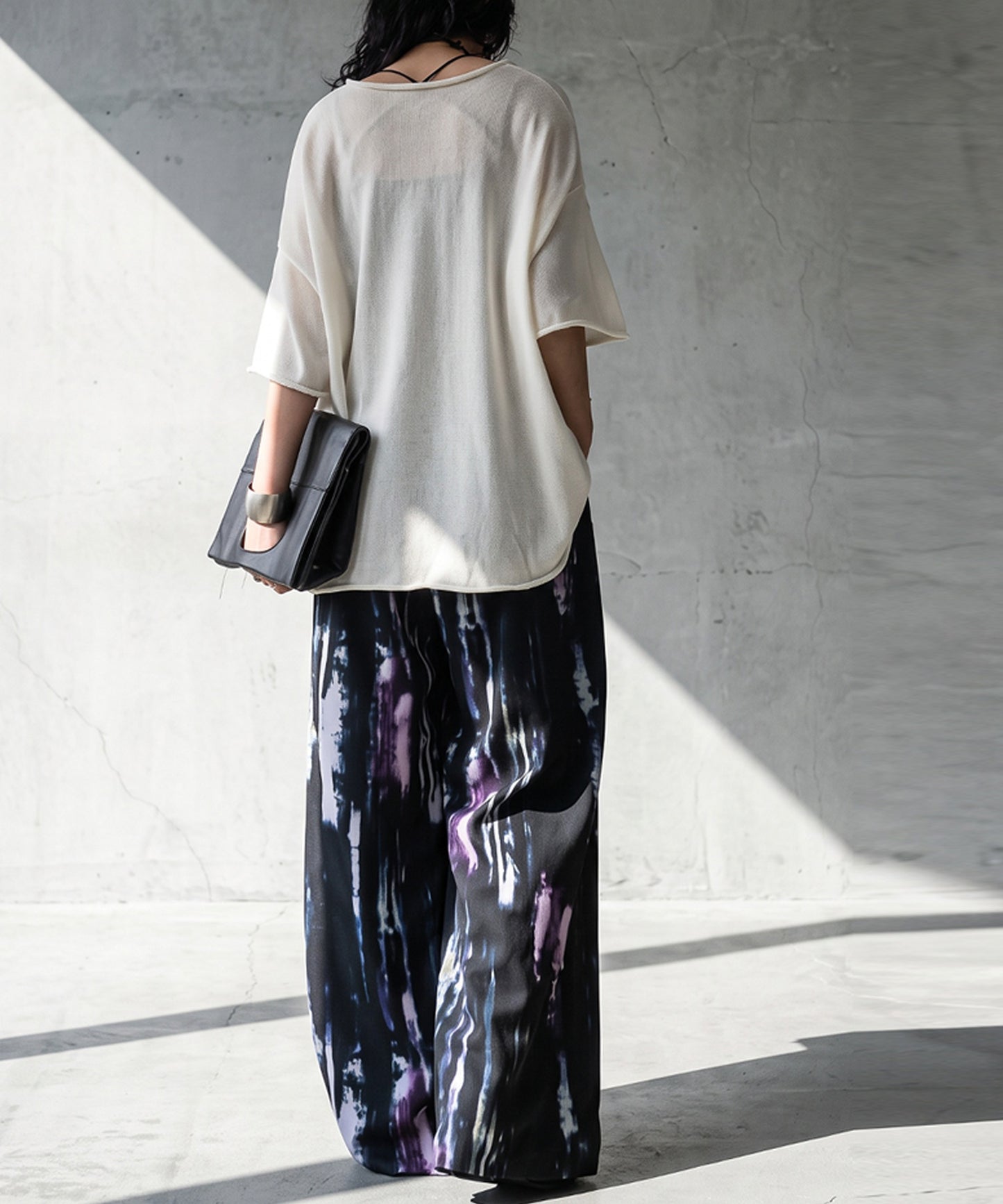 Art Print Wide Pants Ladies