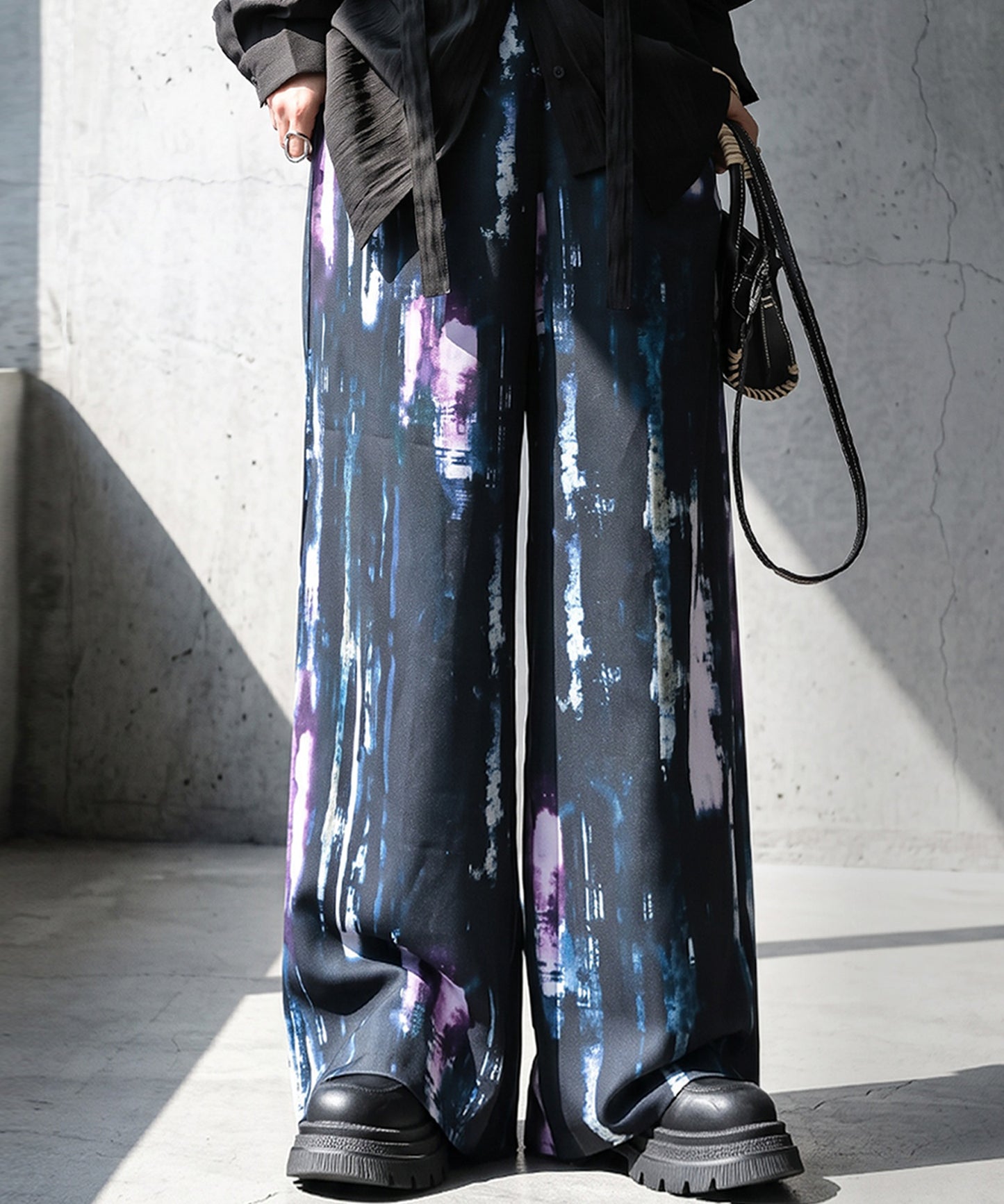Art Print Wide Pants Ladies