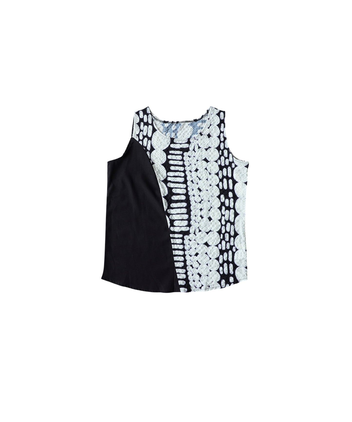 Color-Blocked Asymmetrical Tank Top Ladies