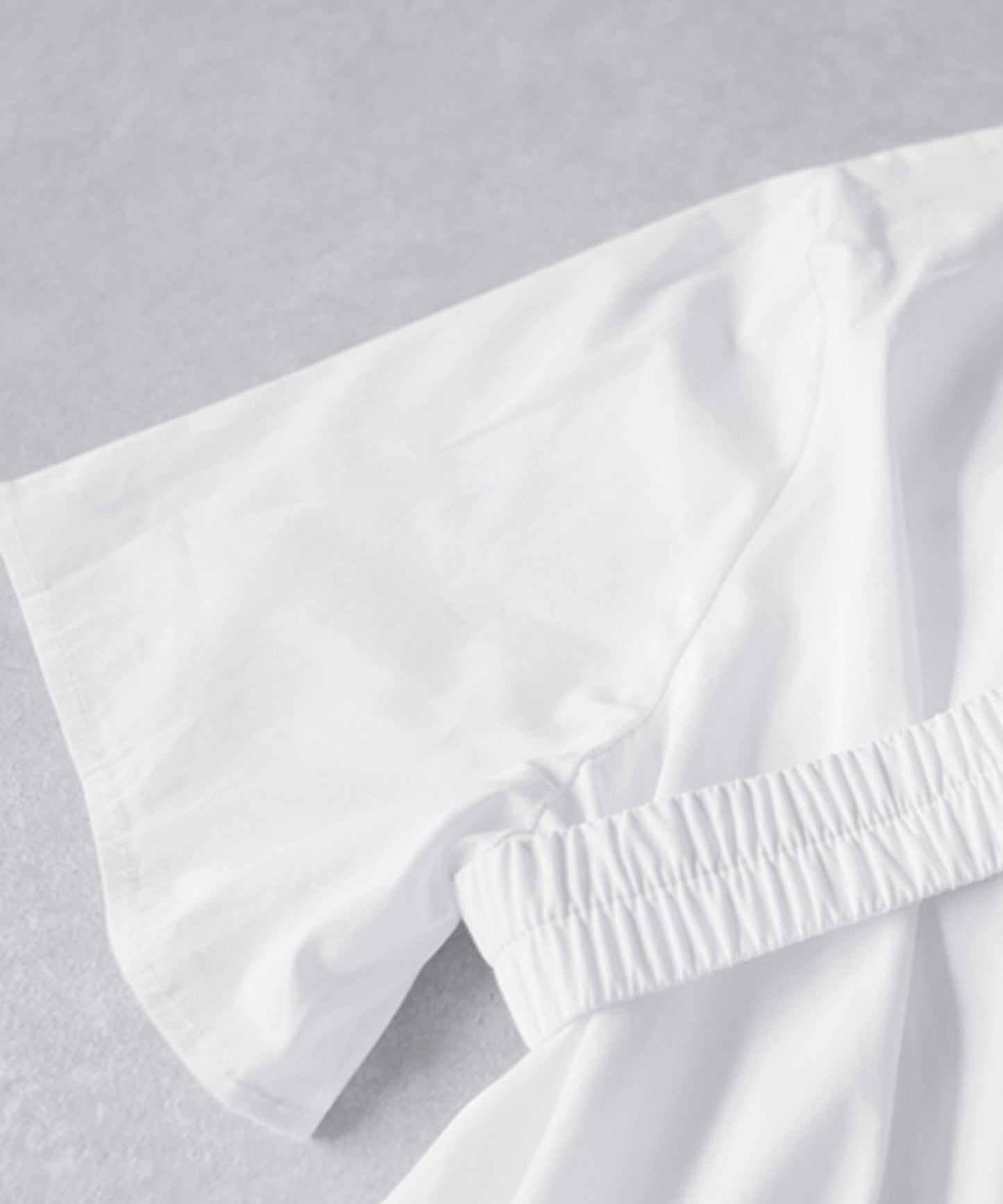 100% Cotton Asymmetrical Shirring Flare Shirt Ladies