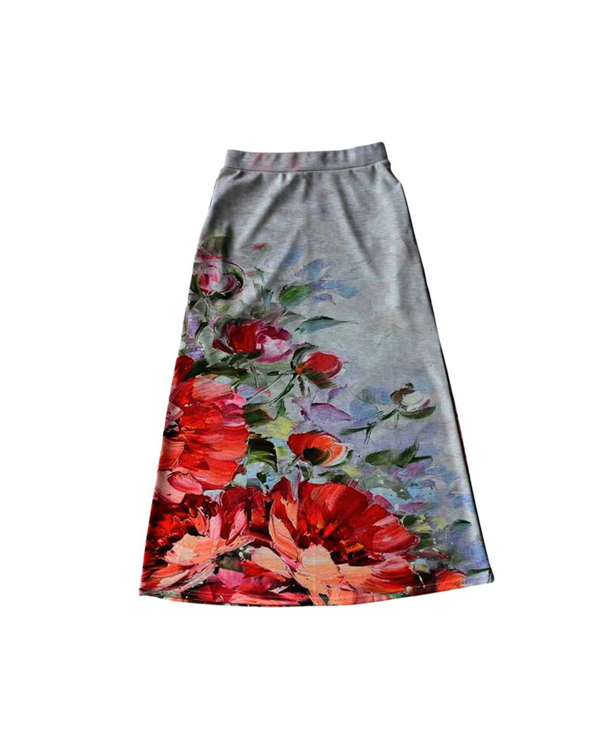 Floral Print A-Line Long Skirt Ladies