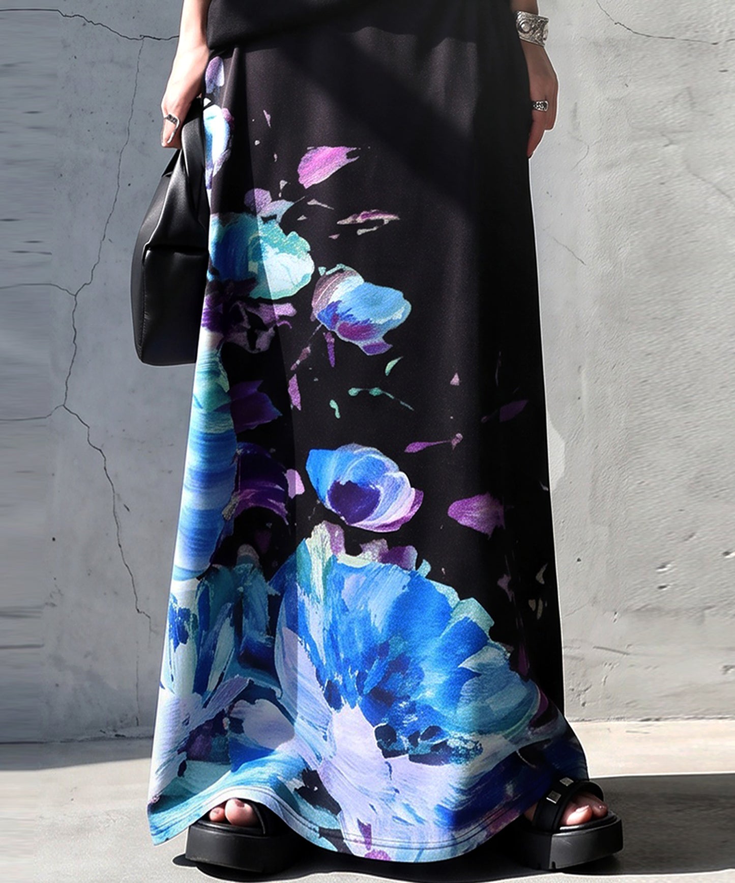 Floral Print A-Line Long Skirt Ladies