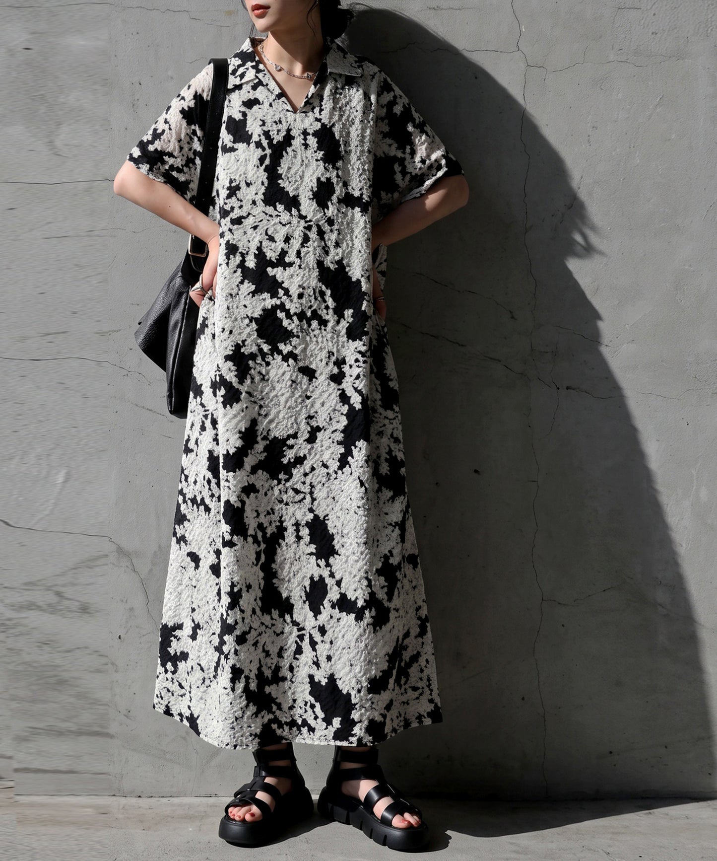 Floral Jacquard Skipper Dress Ladies