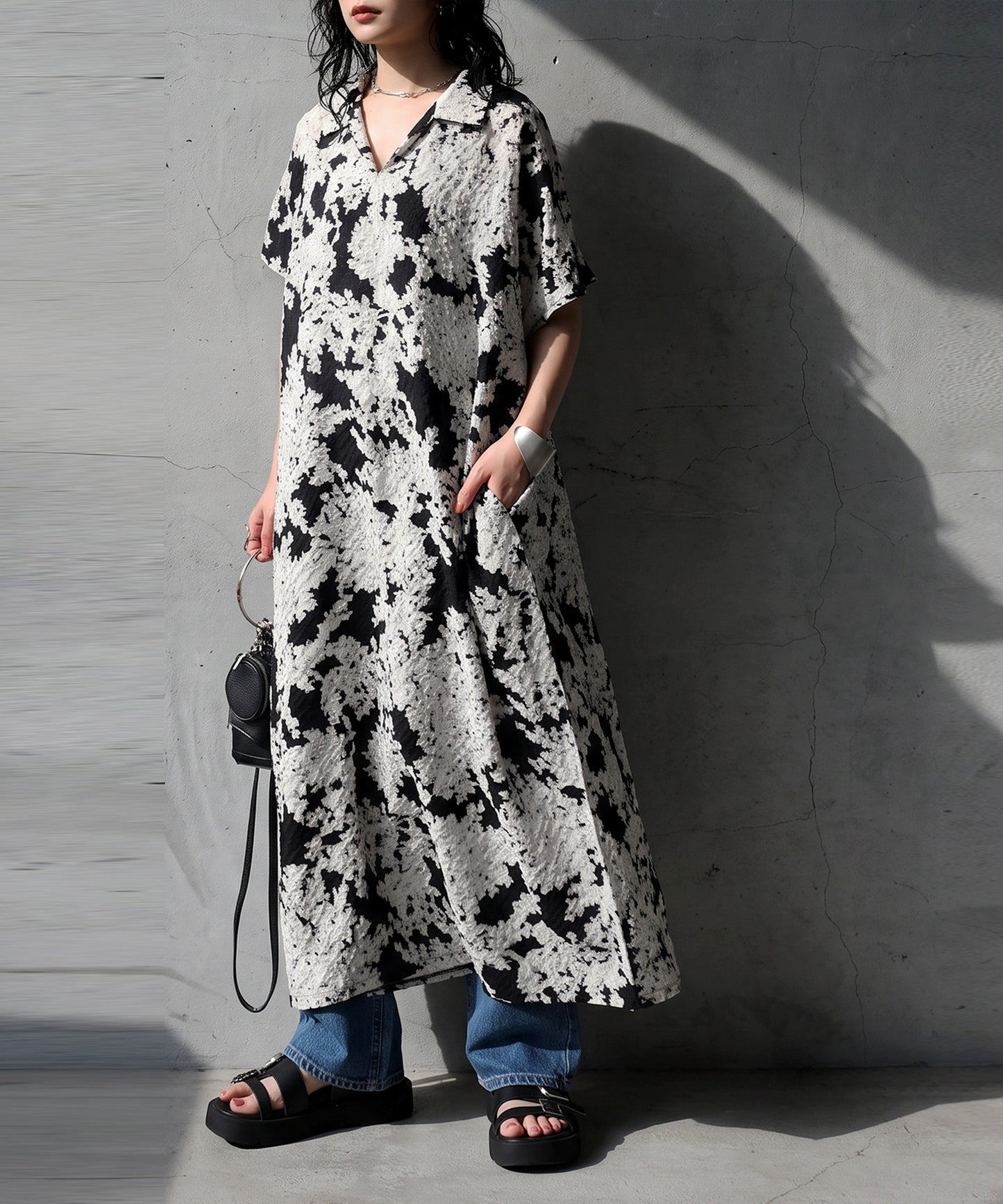 Floral Jacquard Skipper Dress Ladies