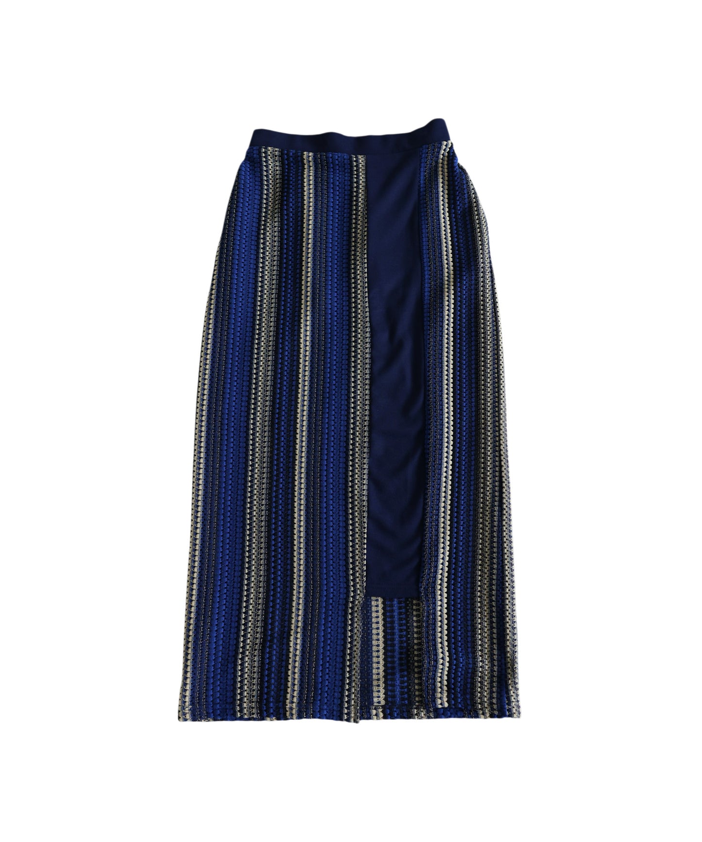 Crochet Openwork Striped Skirt Ladies