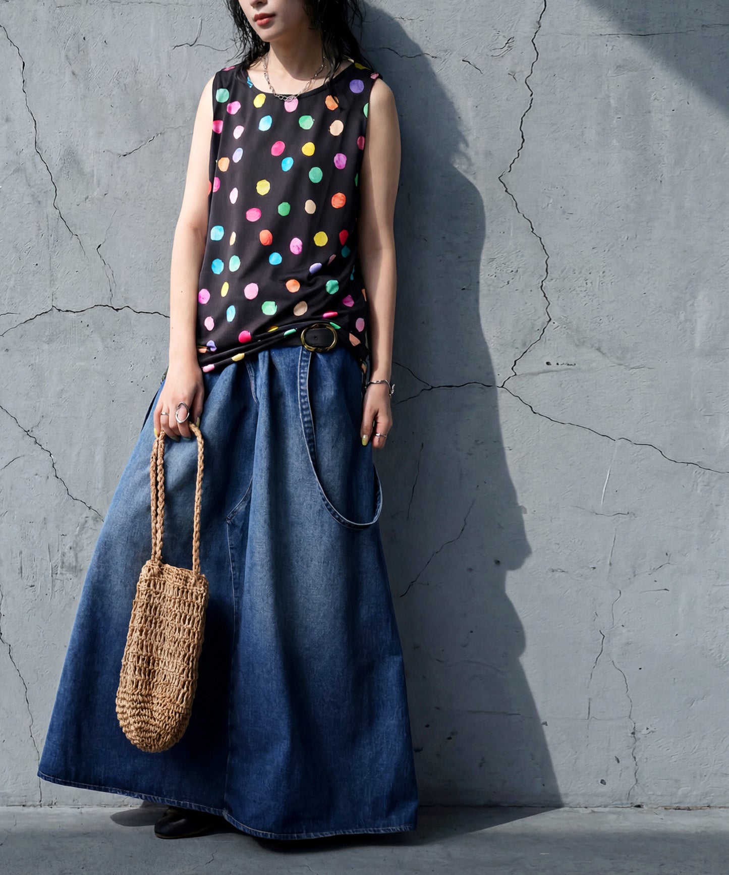 Colorful Polka Dot Tank Top Ladies