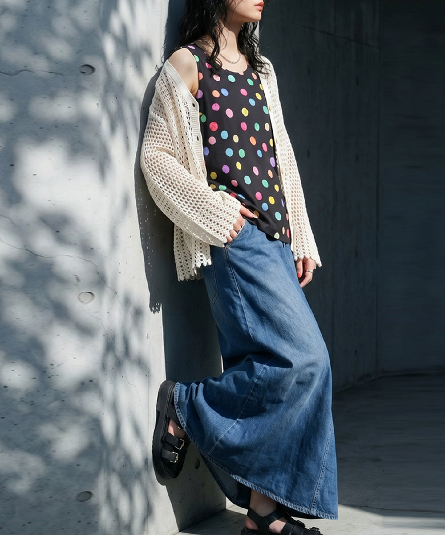 Colorful Polka Dot Tank Top Ladies
