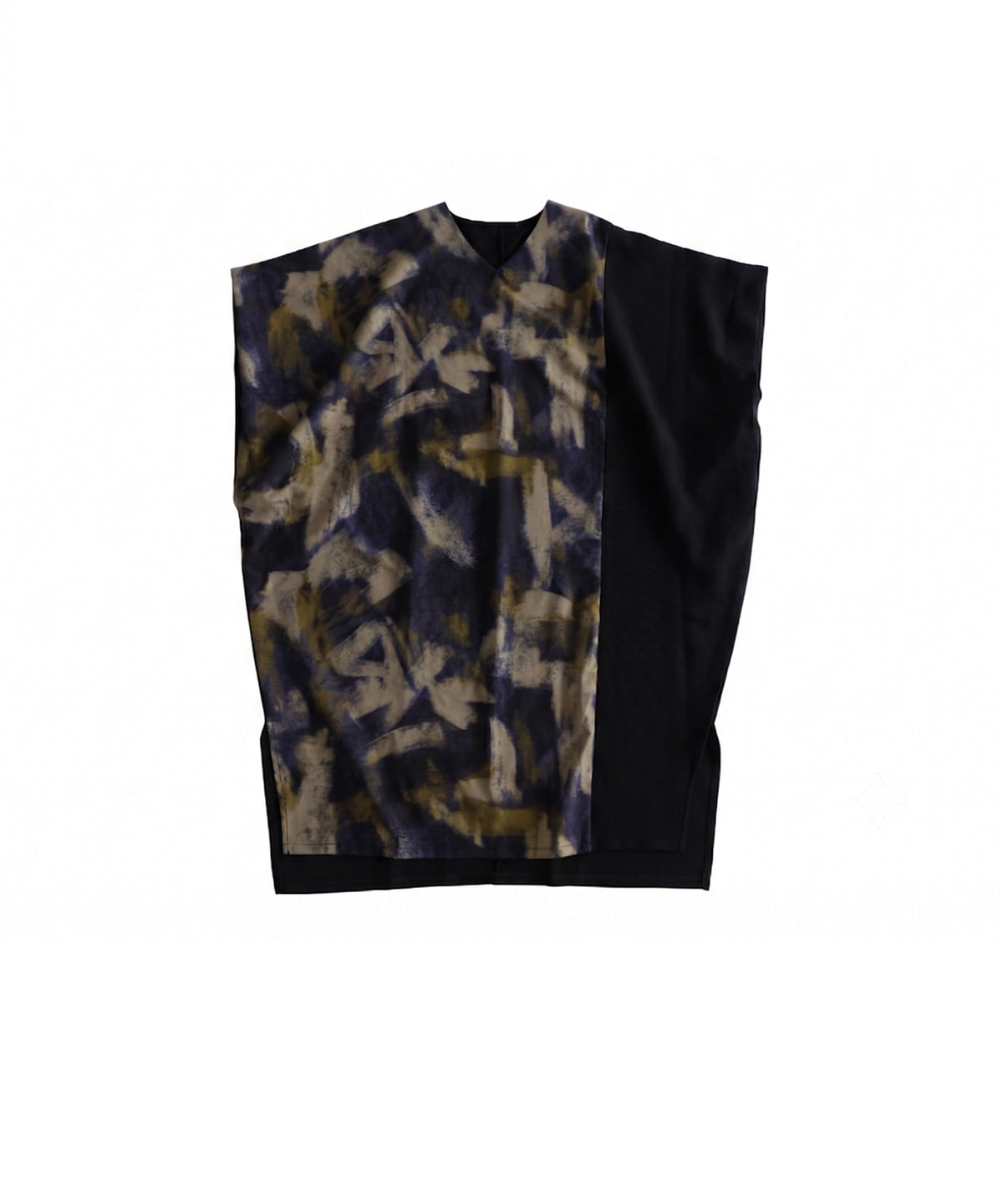 Art Print Color-Block Cocoon Dress Ladies