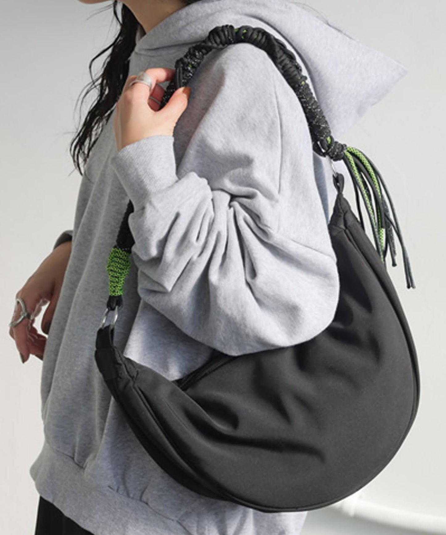 Paracord Handle Moon Bag Ladies