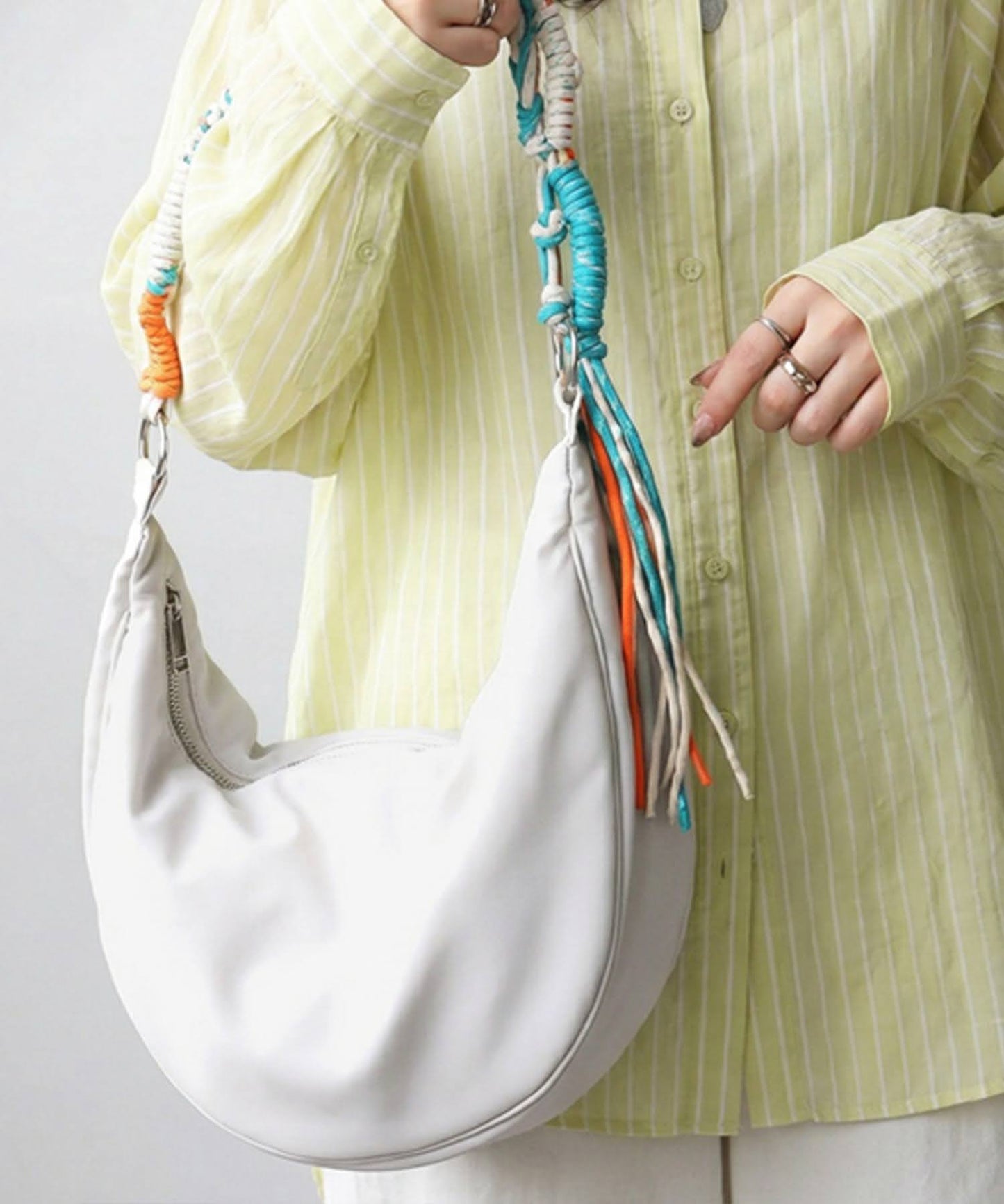 Paracord Handle Moon Bag Ladies