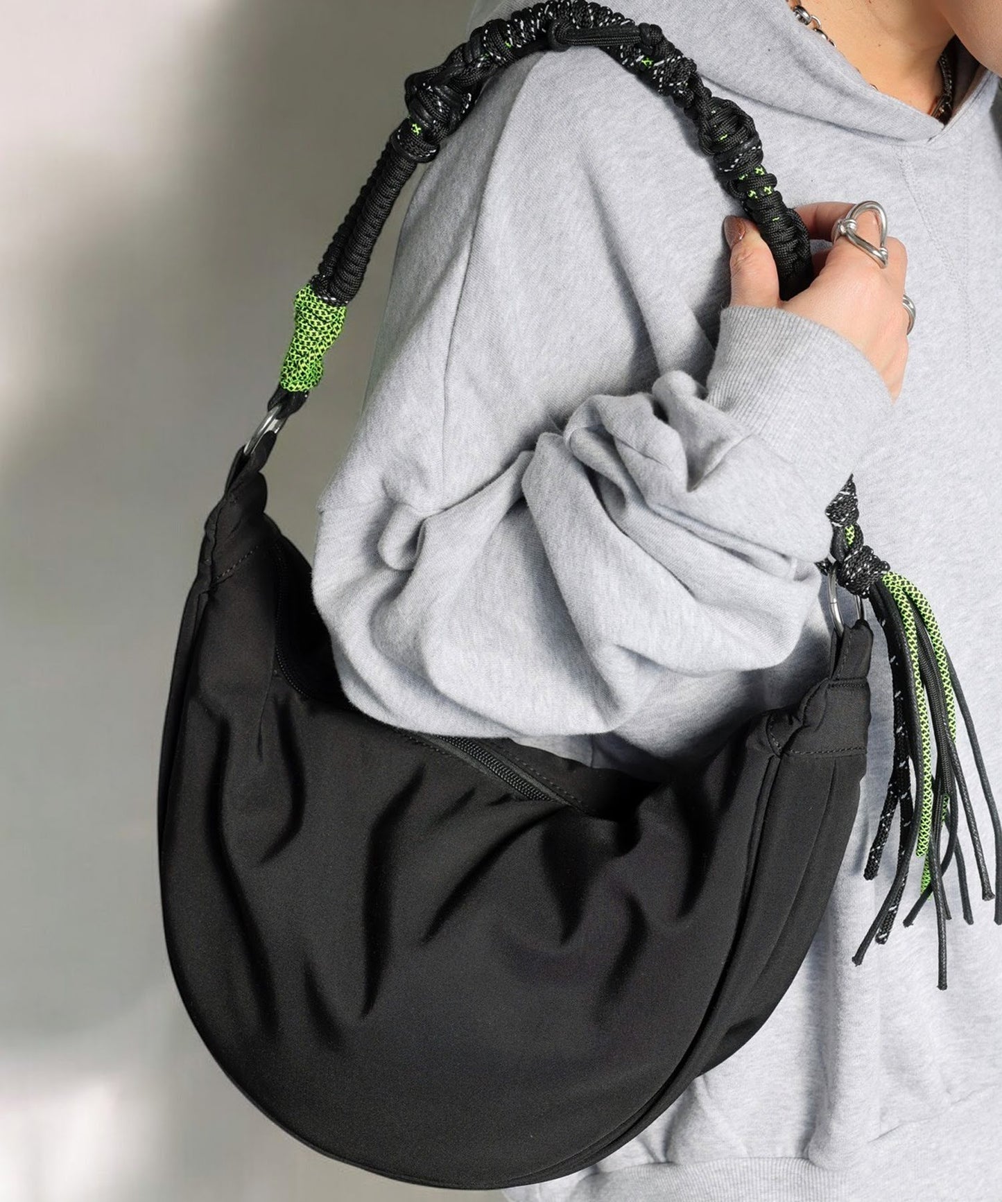 Paracord Handle Moon Bag Ladies