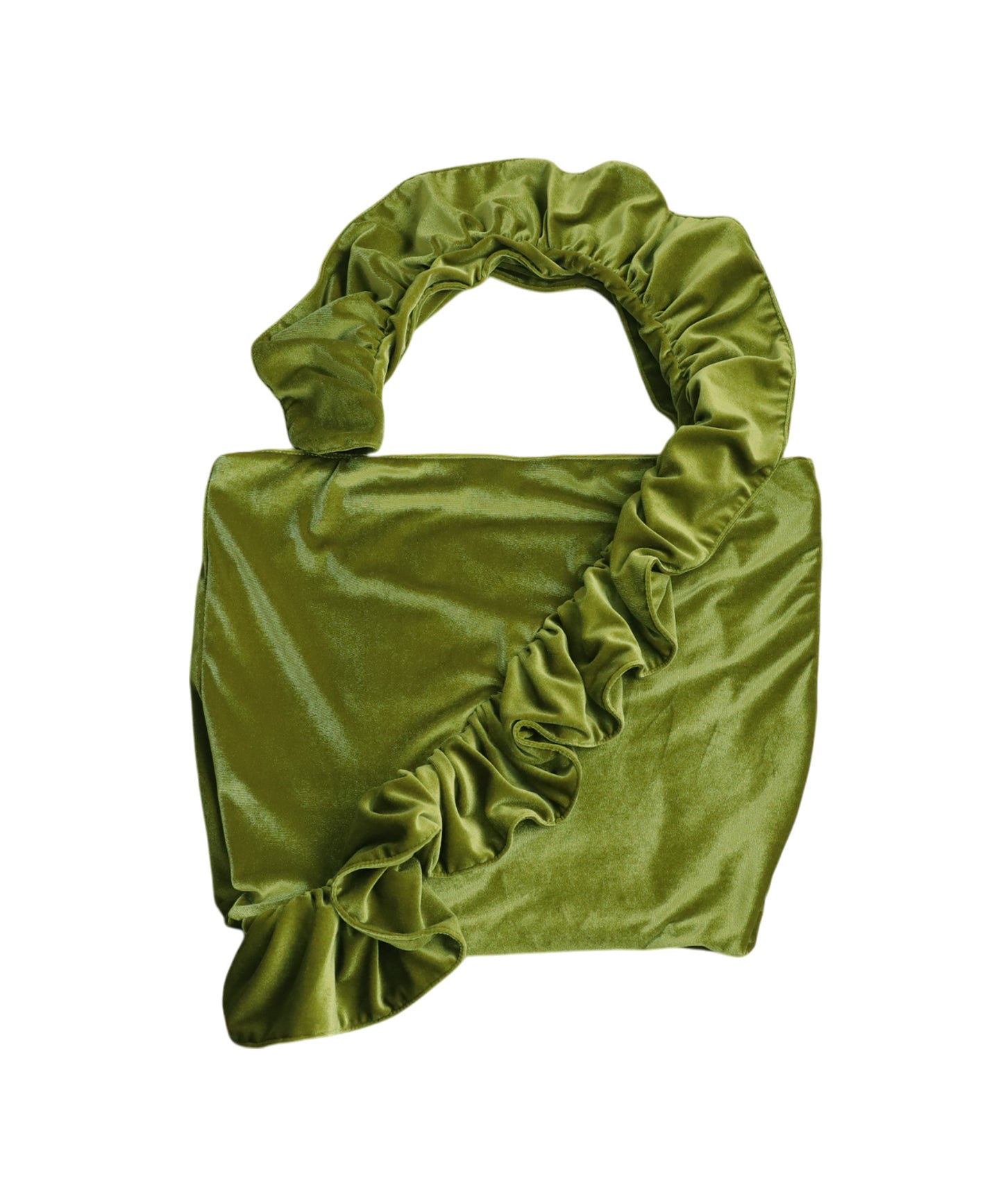 Frill Design Velor Bag Ladies