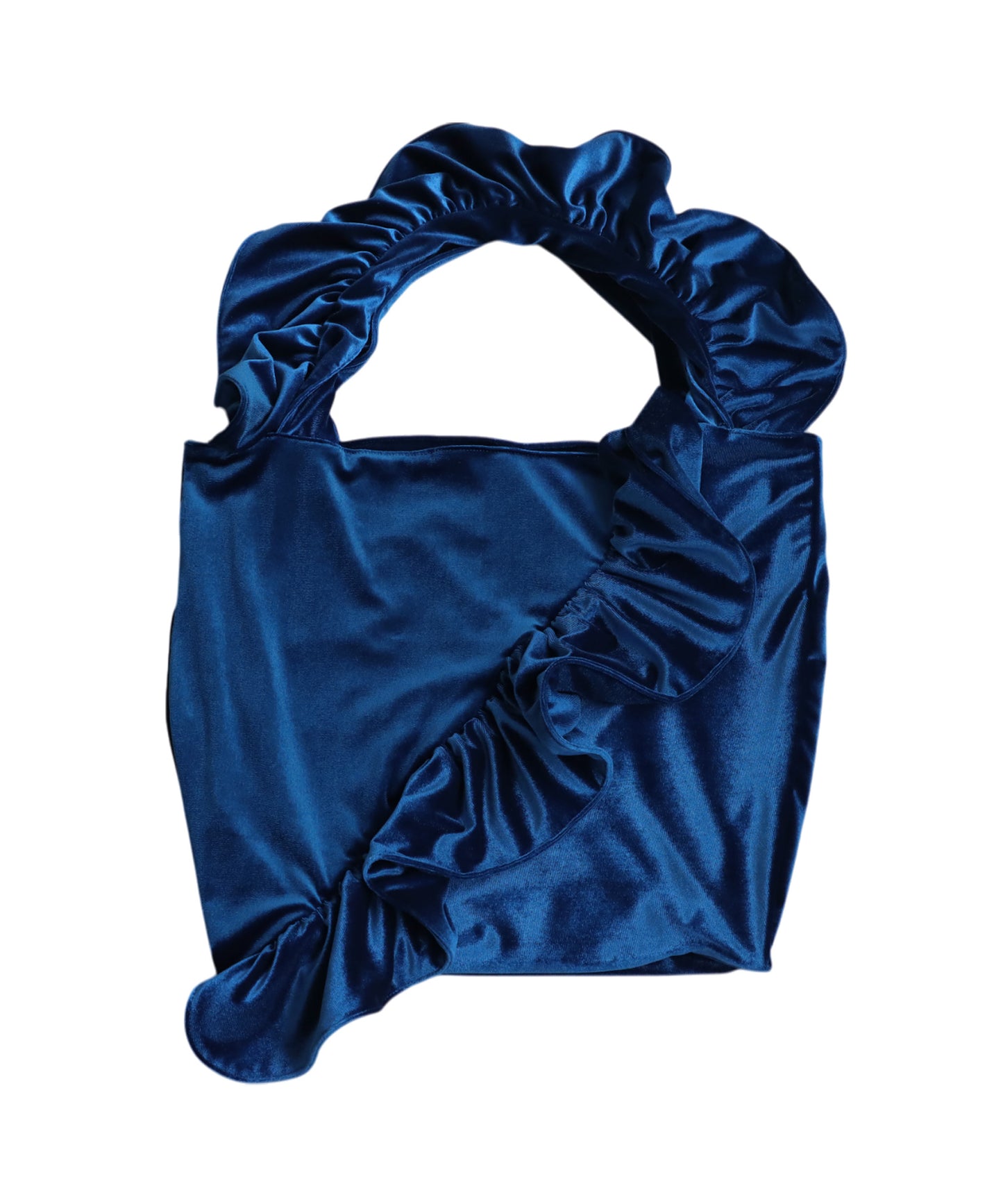 Frill Design Velor Bag Ladies