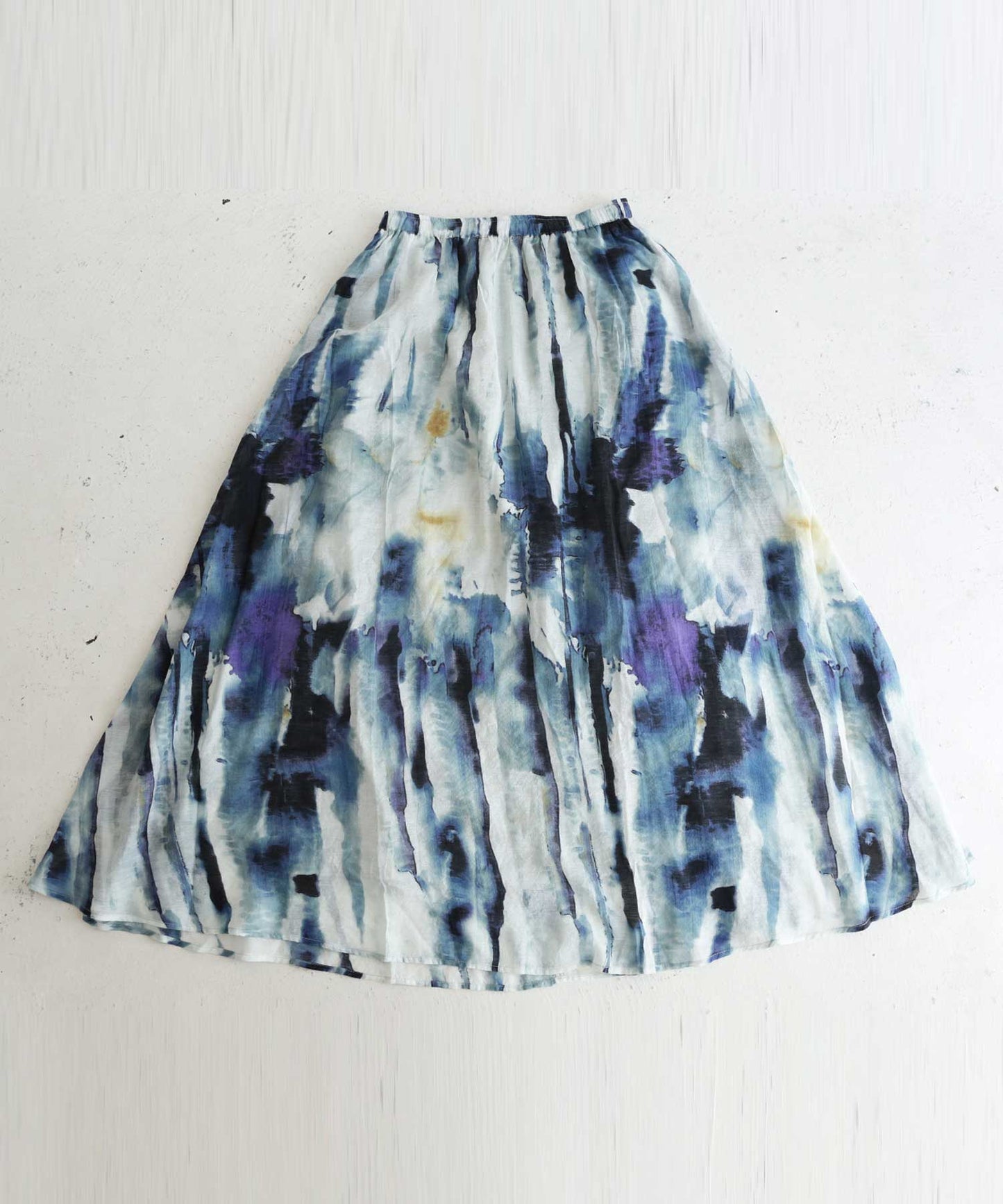 Watercolor pattern Skirt Ladies Long Skirt