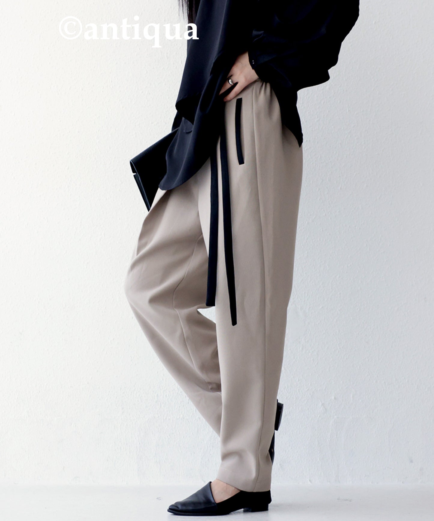 Side Ribbon Tapered Ladies Pants