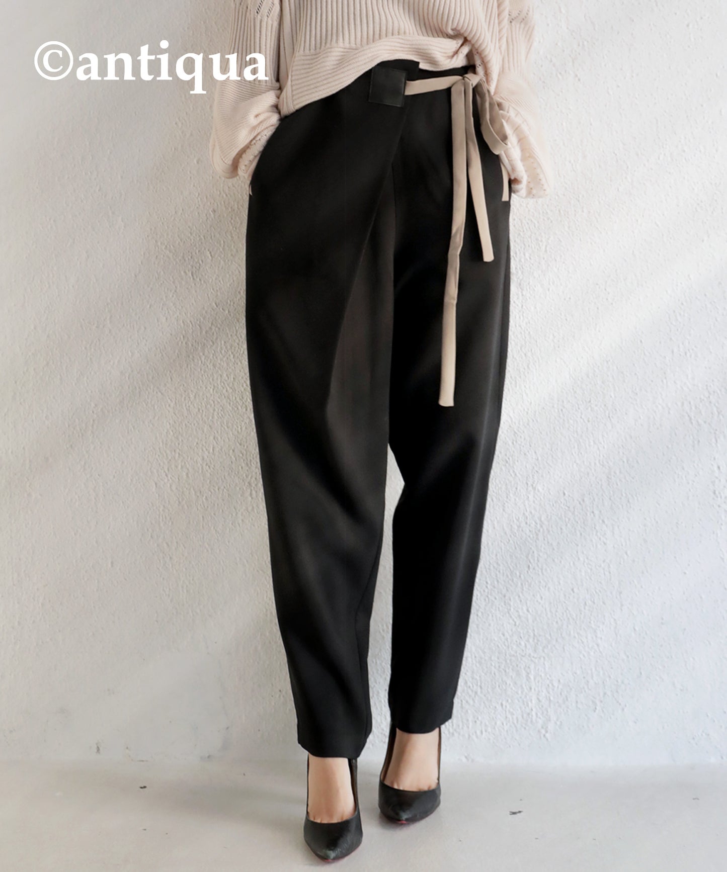 Side Ribbon Tapered Ladies Pants