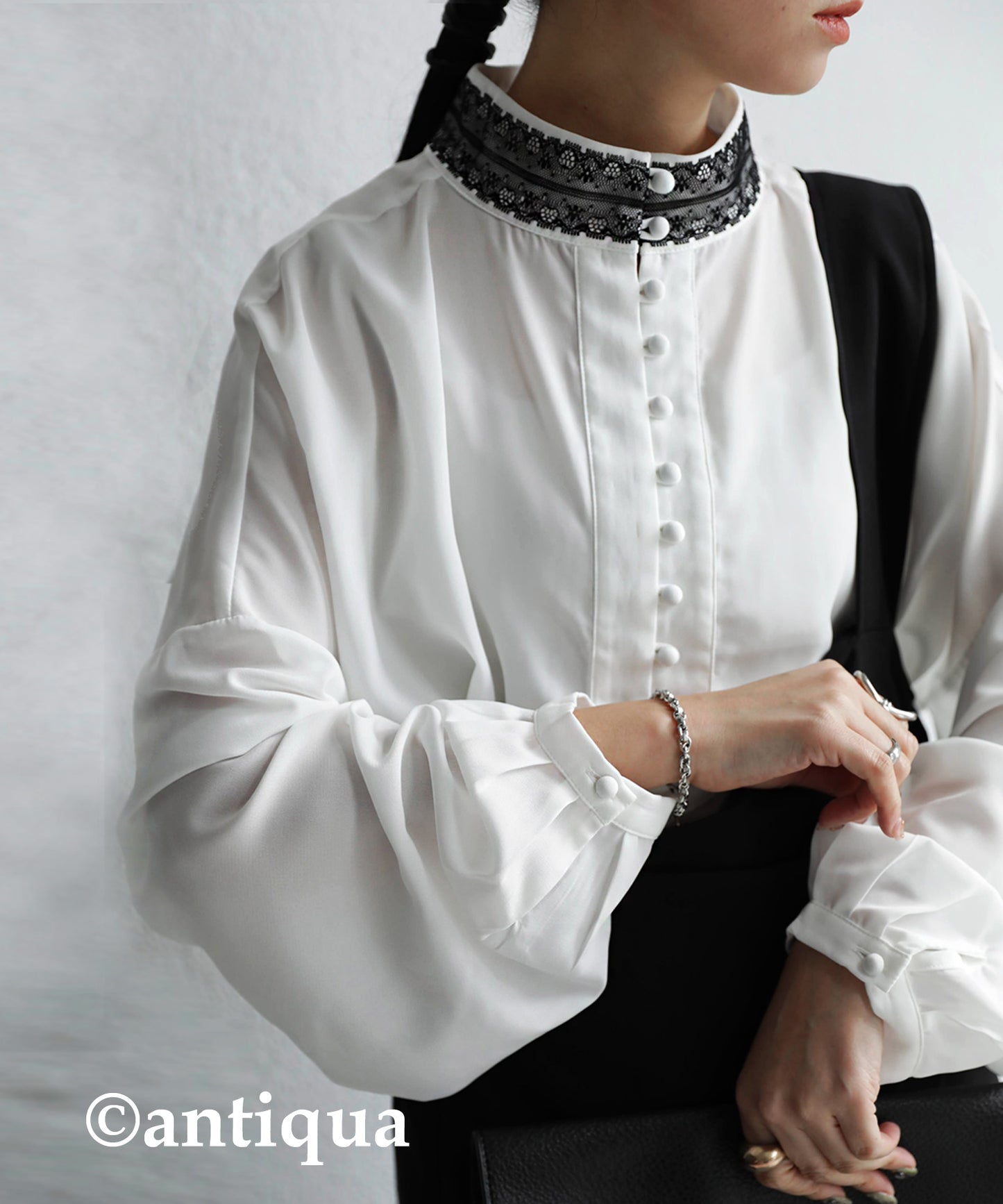 Lace collar Ladies Shirt Long-Sleeve