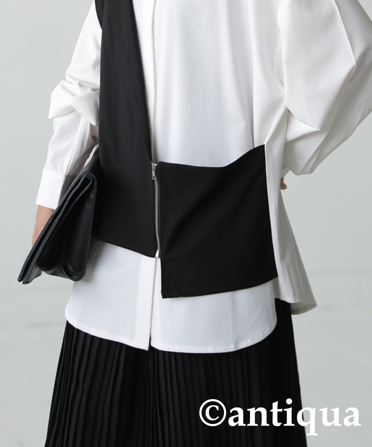 Ladies Layered asymmetry Shirt Long Sleeve