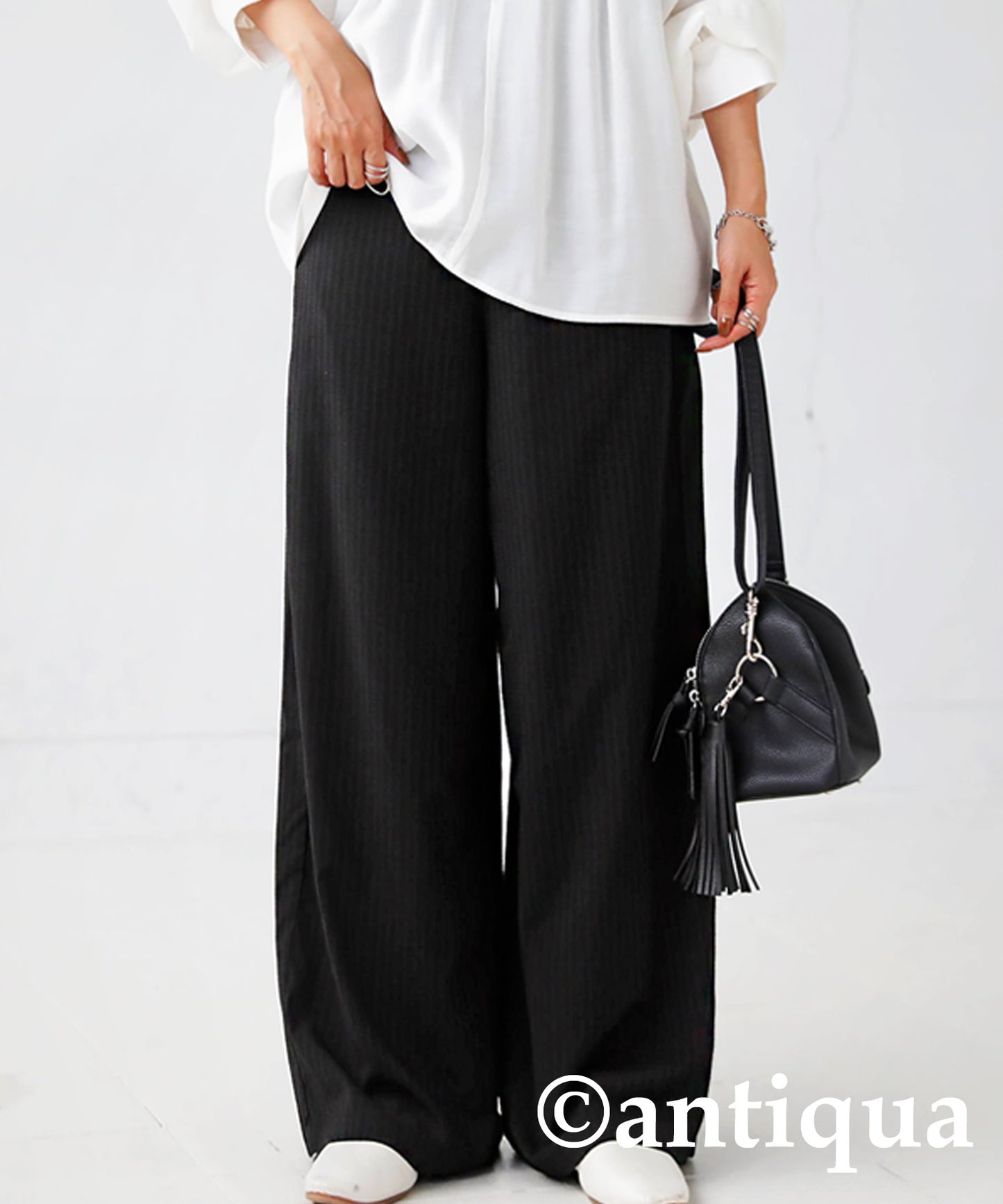 Striped Wide Pants Ladies