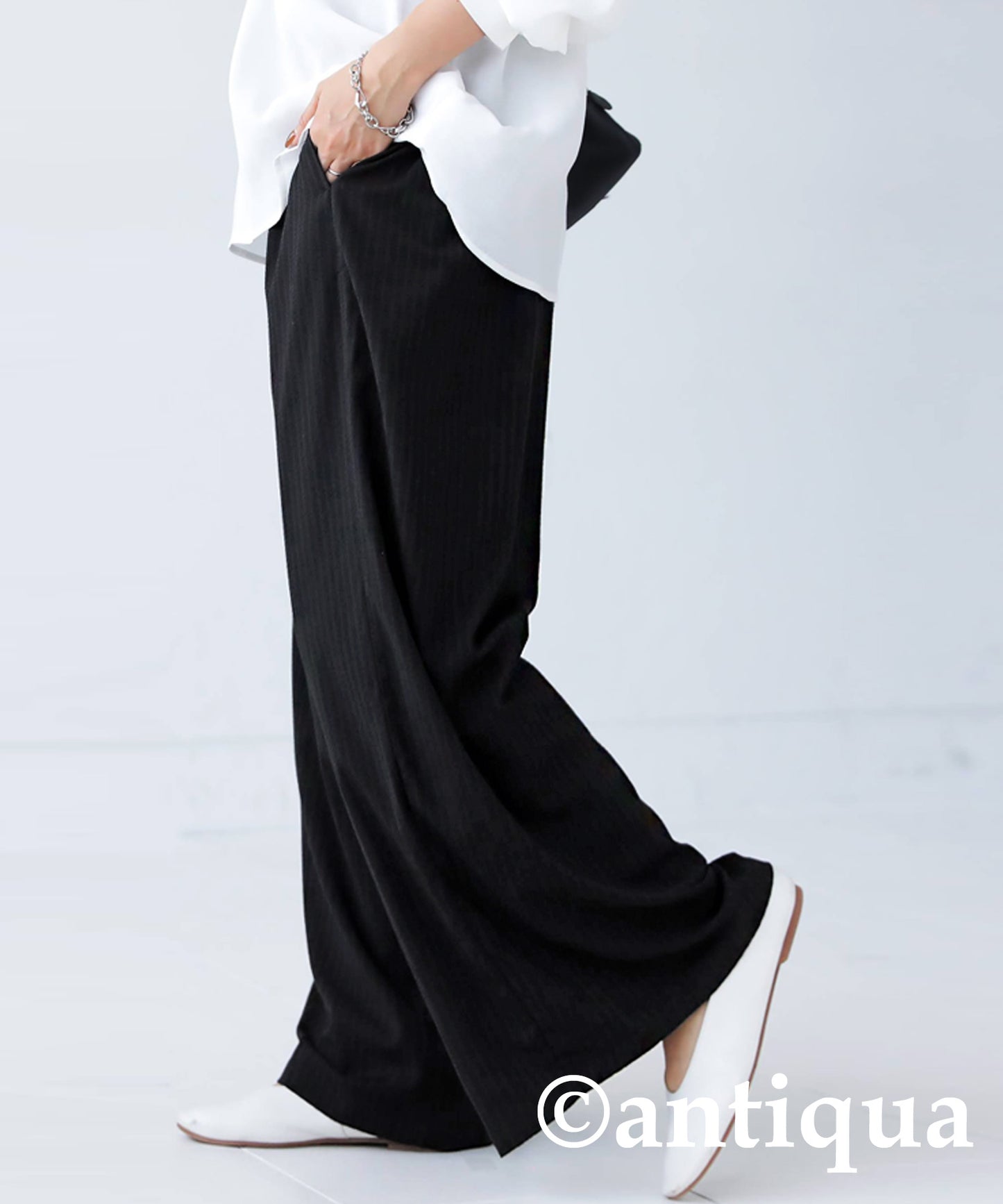 Striped Wide Pants Ladies