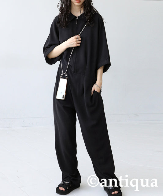 Ladies Jumpsuit short-sleeve plain