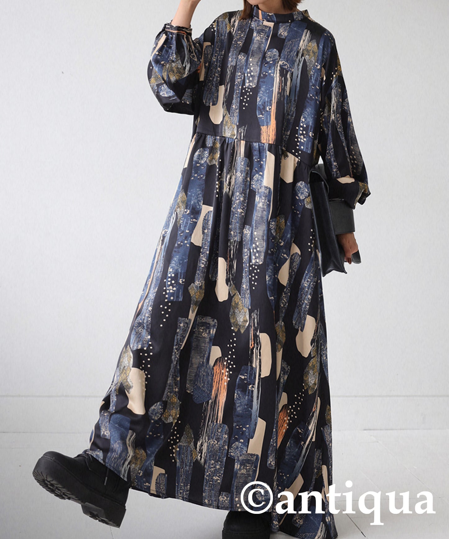 Art pattern Ladies Casual Long dress