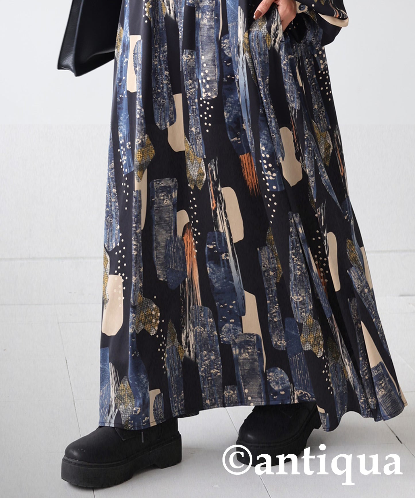 Art pattern Ladies Casual Long dress