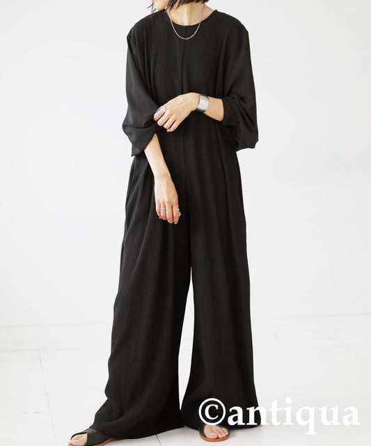 Ladies Self -cut Jumpsuit Long-sleeves