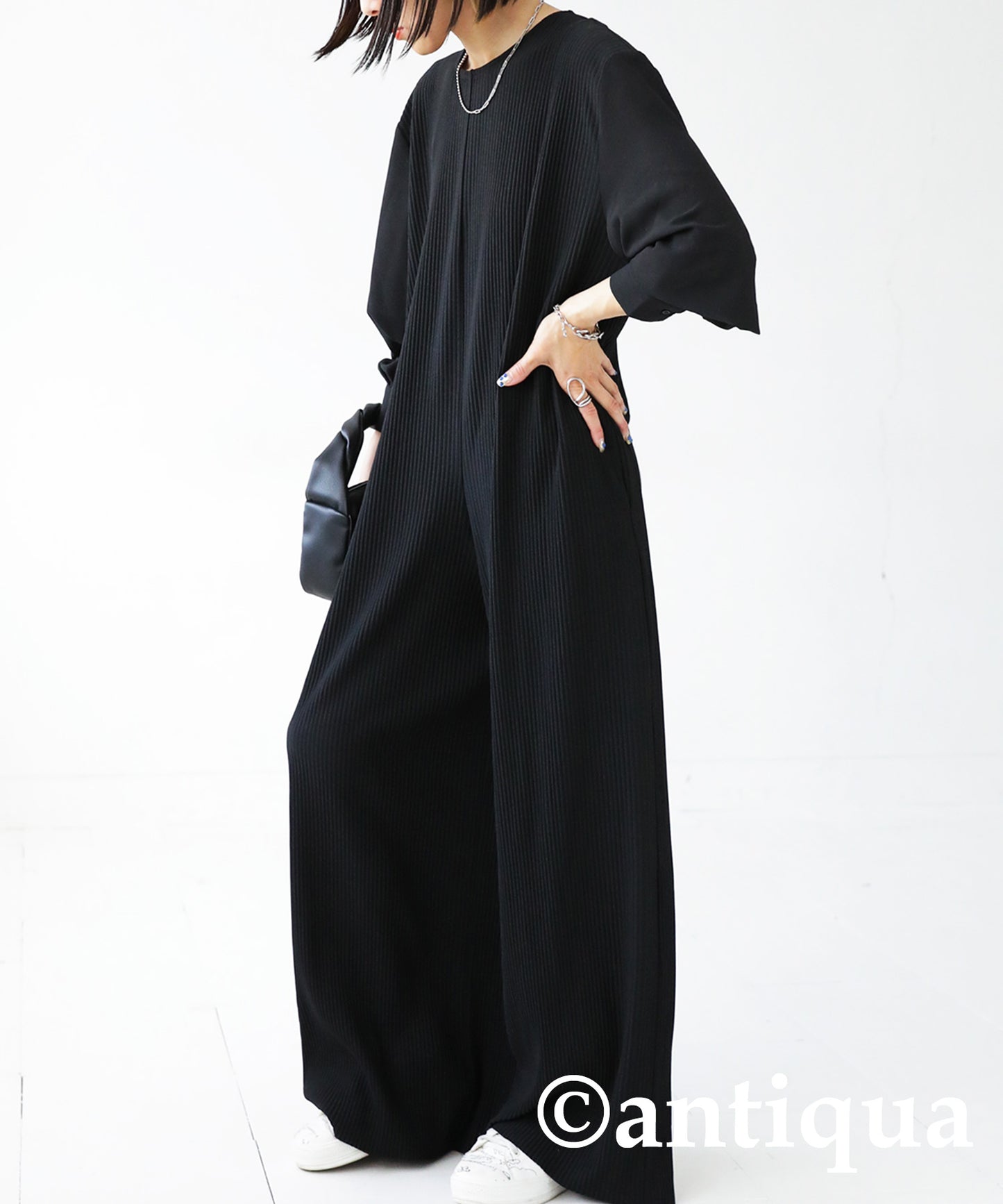 Ladies Self -cut Jumpsuit Long-sleeves