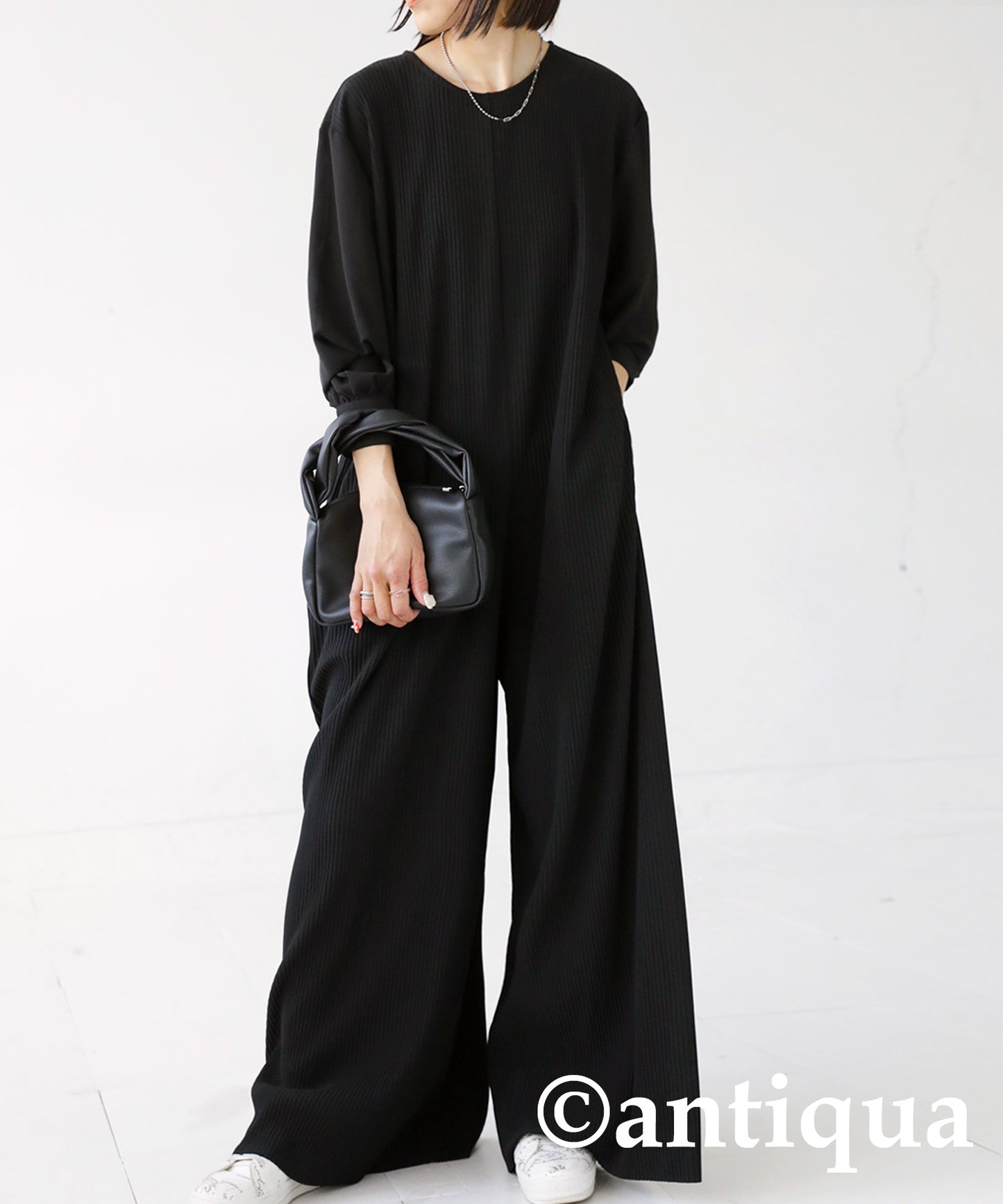 Ladies Self -cut Jumpsuit Long-sleeves