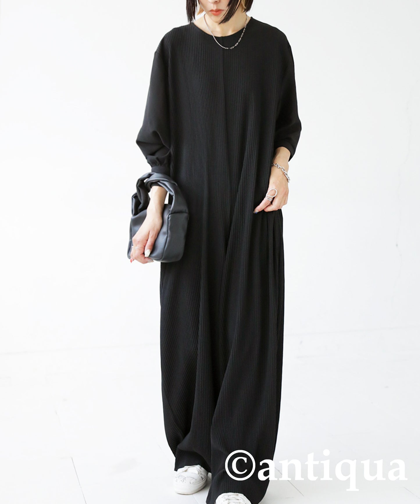 Ladies Self -cut Jumpsuit Long-sleeves