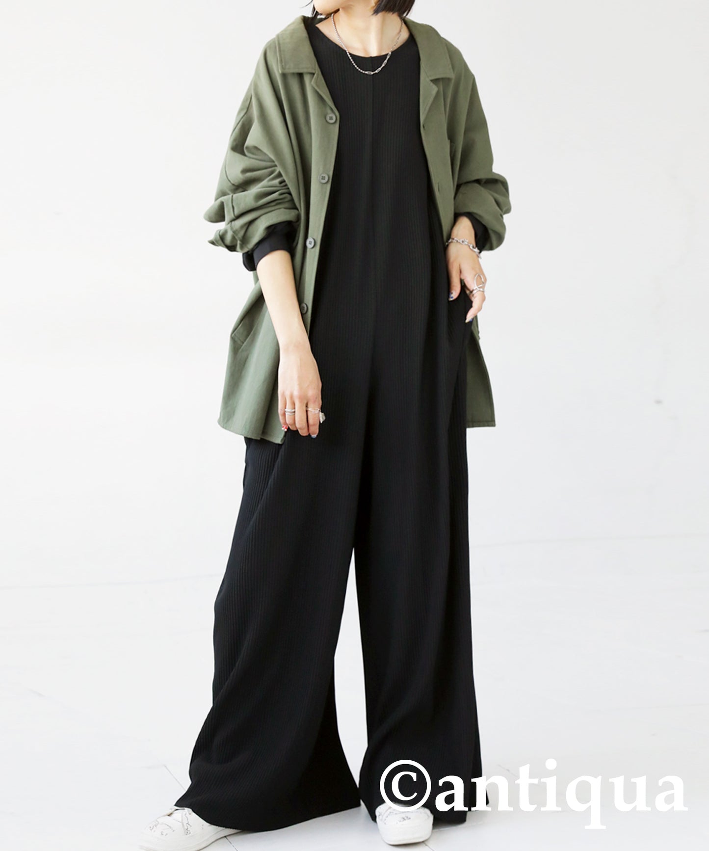 Ladies Self -cut Jumpsuit Long-sleeves