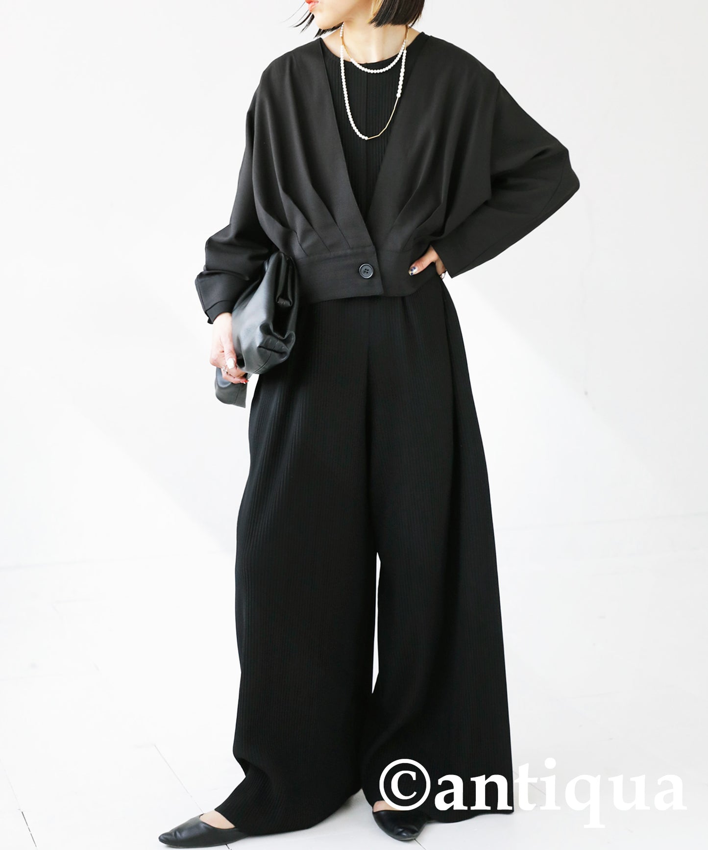 Ladies Self -cut Jumpsuit Long-sleeves