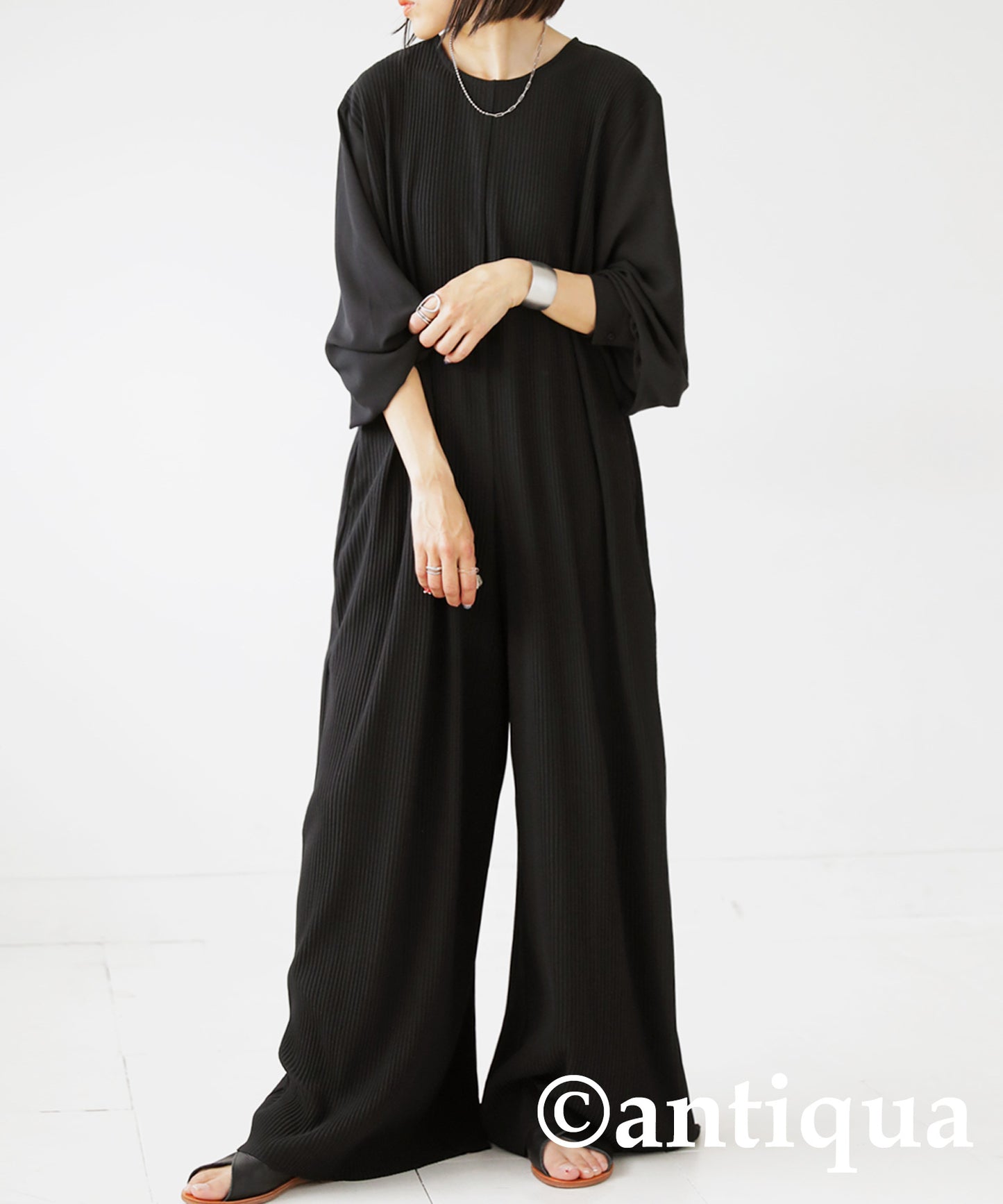 Ladies Self -cut Jumpsuit Long-sleeves