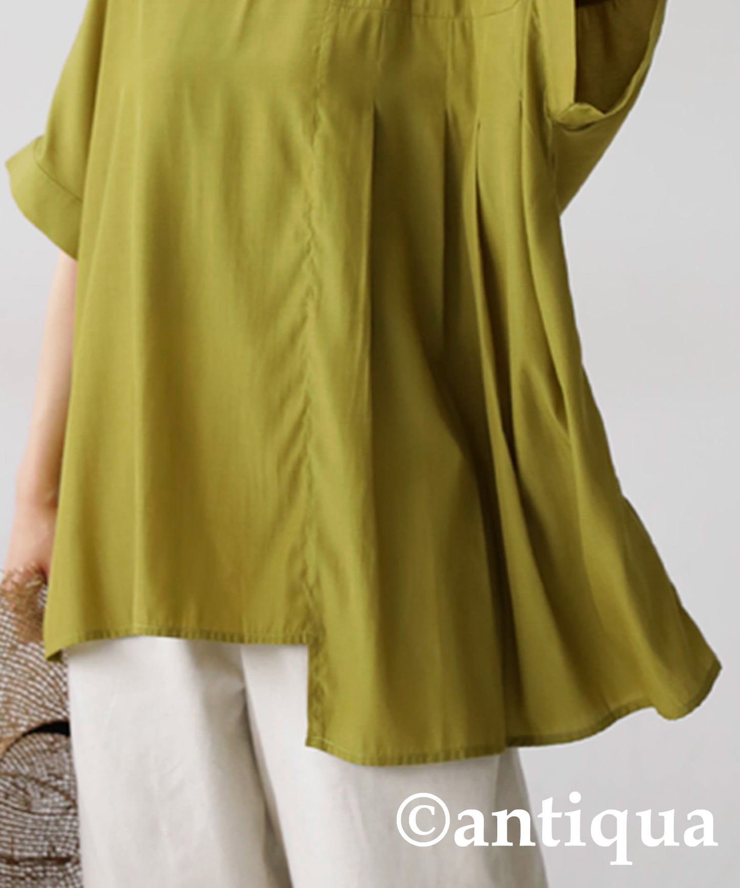 Asymmetry Pleated tops Ladies